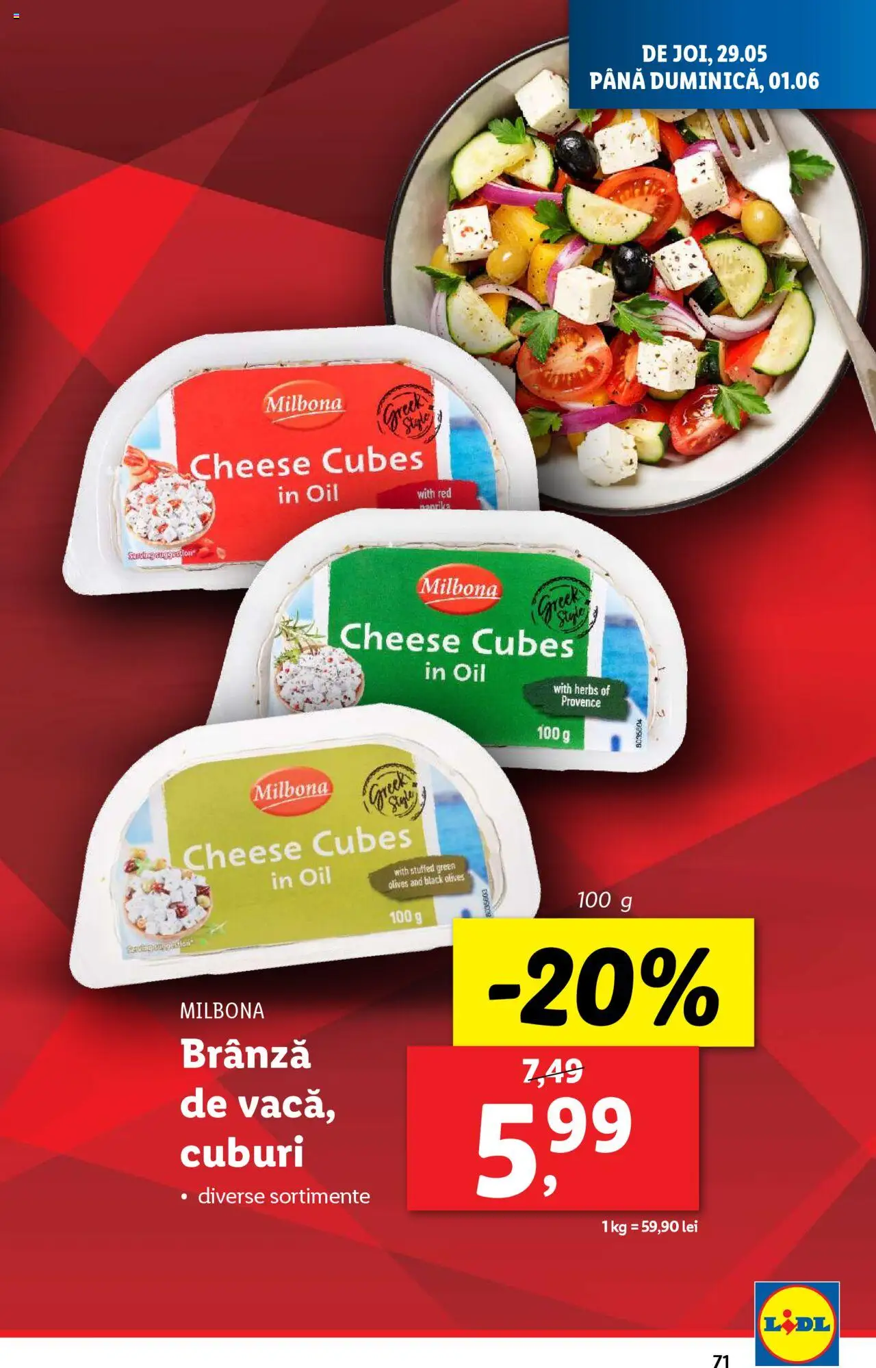 Catalog LIDL 26 Mai - 1 Iunie 2025 | Pagina 71 | Produse: Delgeç, Brânză