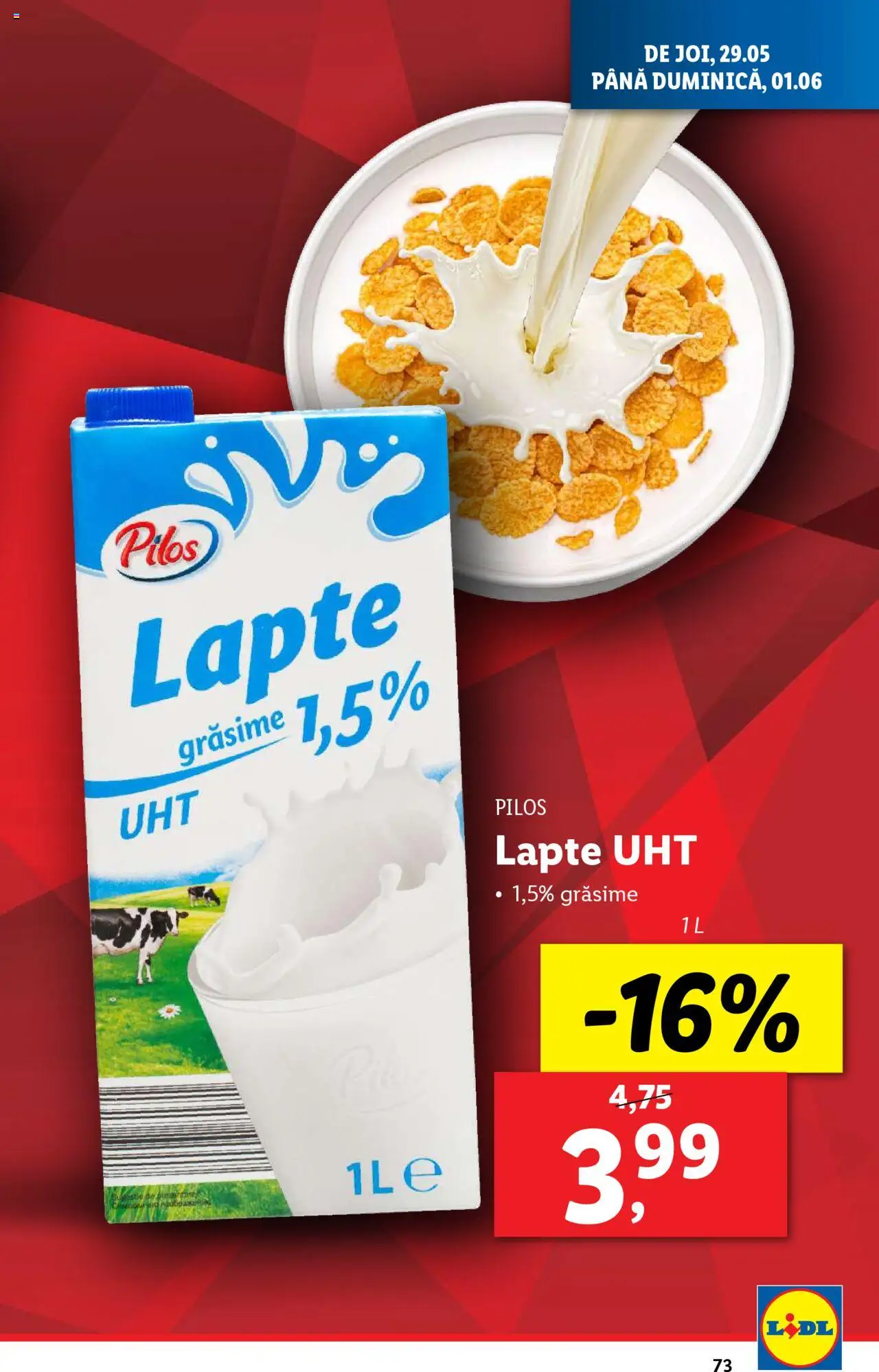 Catalog LIDL 26 Mai - 1 Iunie 2025 | Pagina 73 | Produse: Toplar, Lapte