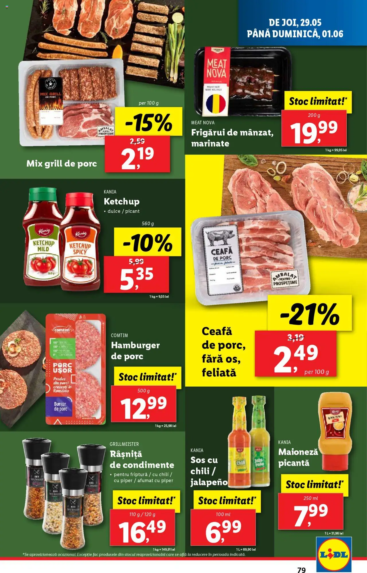 Catalog LIDL 26 Mai - 1 Iunie 2025 | Pagina 79 | Produse: Burger, Condimente, Sos, Piper