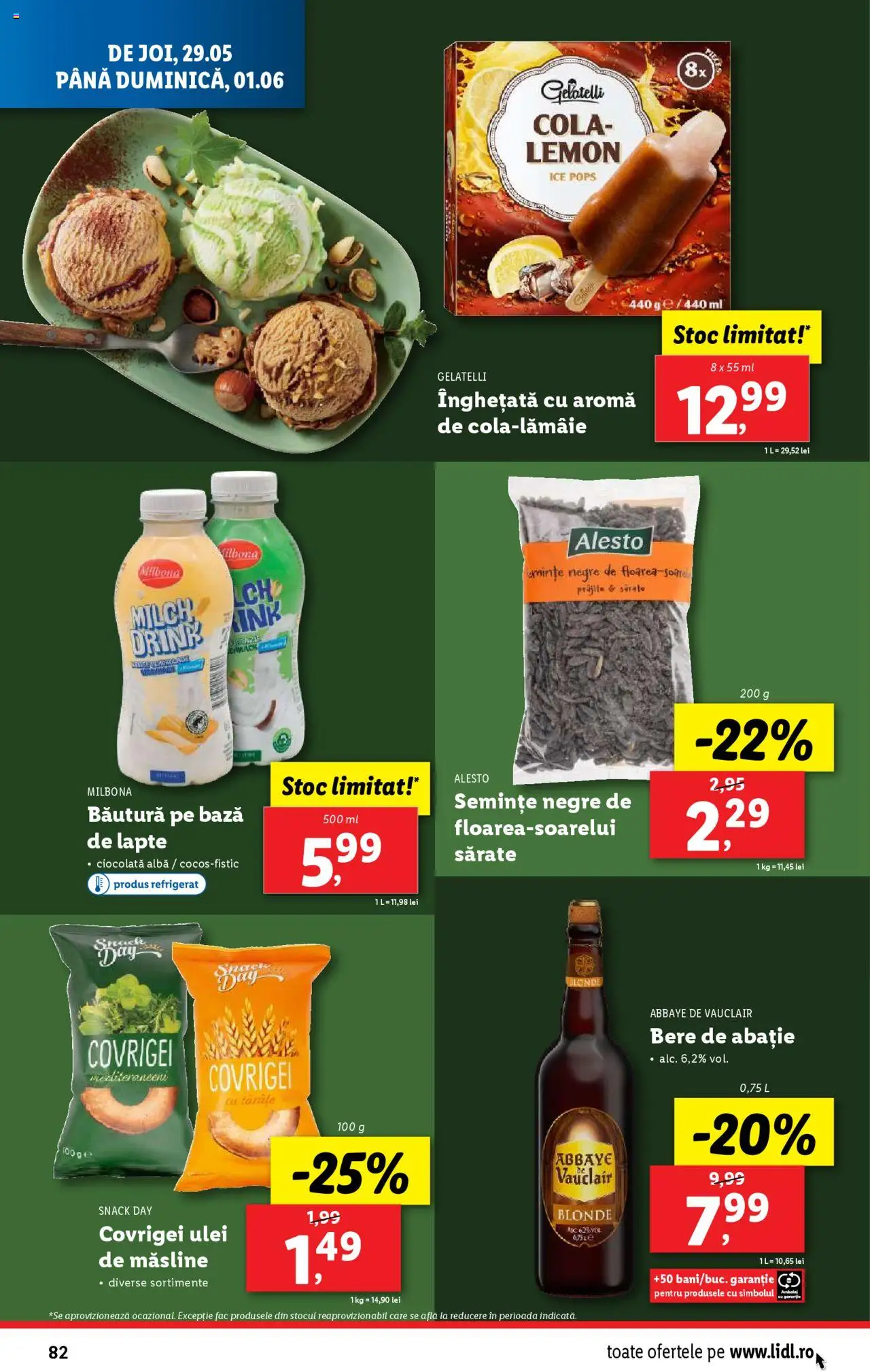 Catalog LIDL 26 Mai - 1 Iunie 2025 | Pagina 82 | Produse: Semințe, Covrigei, Lapte, Bere