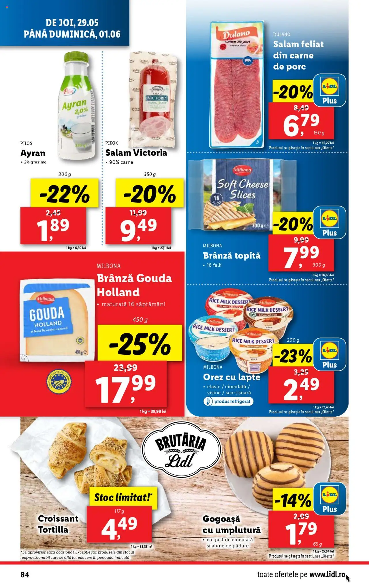 Catalog LIDL 26 Mai - 1 Iunie 2025 | Pagina 84 | Produse: Brânză, Salam, Carne De Porc, Gouda