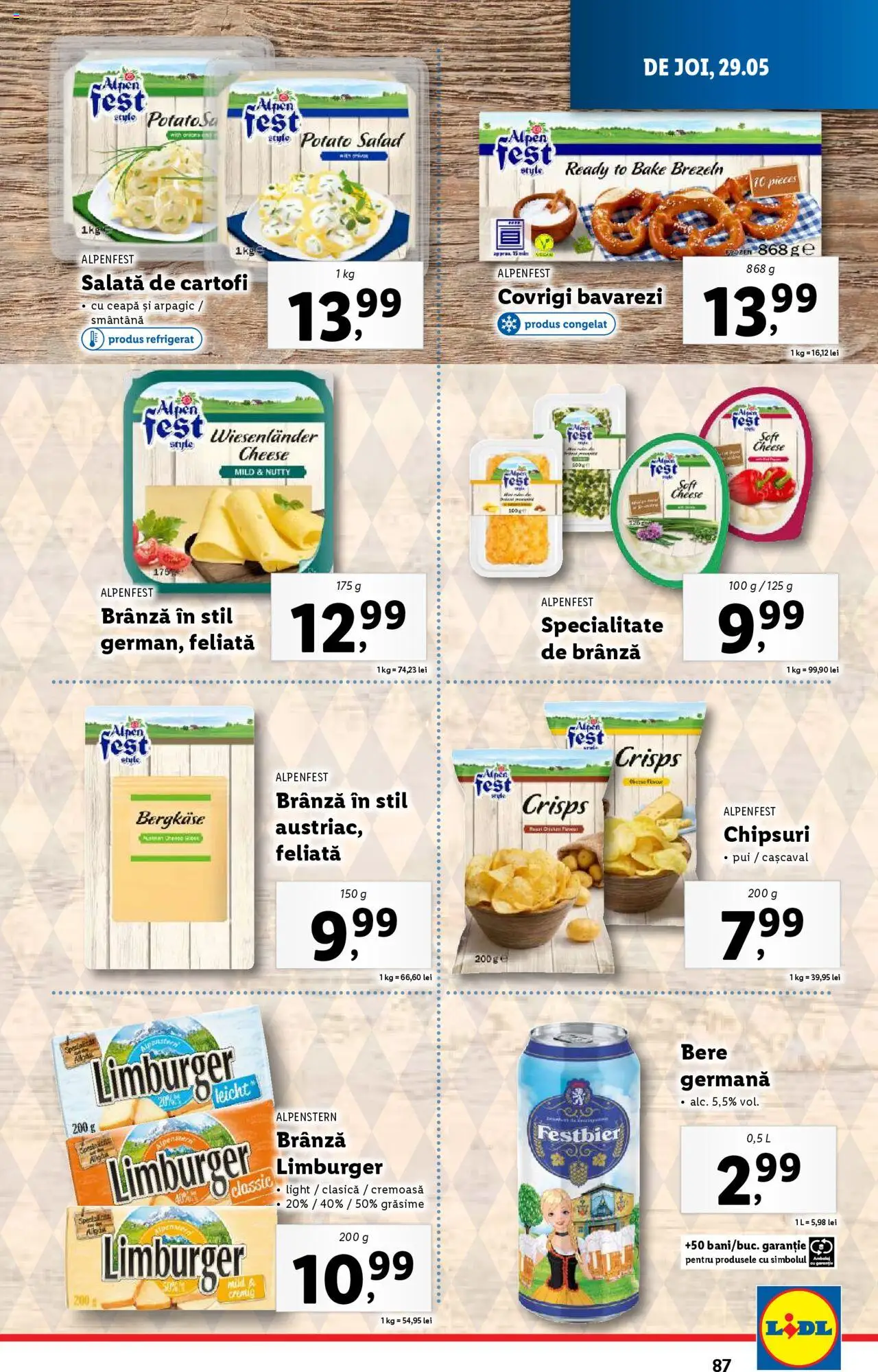 Catalog LIDL 26 Mai - 1 Iunie 2025 | Pagina 87 | Produse: Delgeç, Bere, Chipsuri, Ceapă