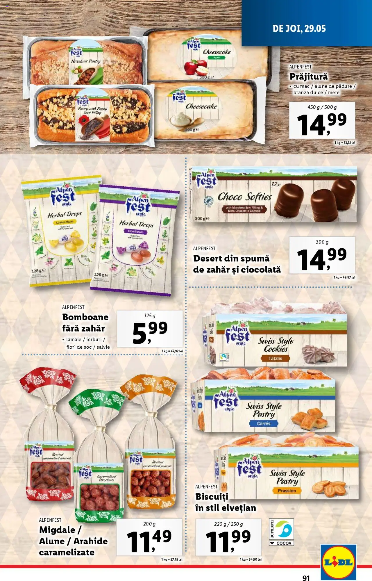 Catalog LIDL 26 Mai - 1 Iunie 2025 | Pagina 91 | Produse: Prăjitură, Alune, Brânză, Bomboane