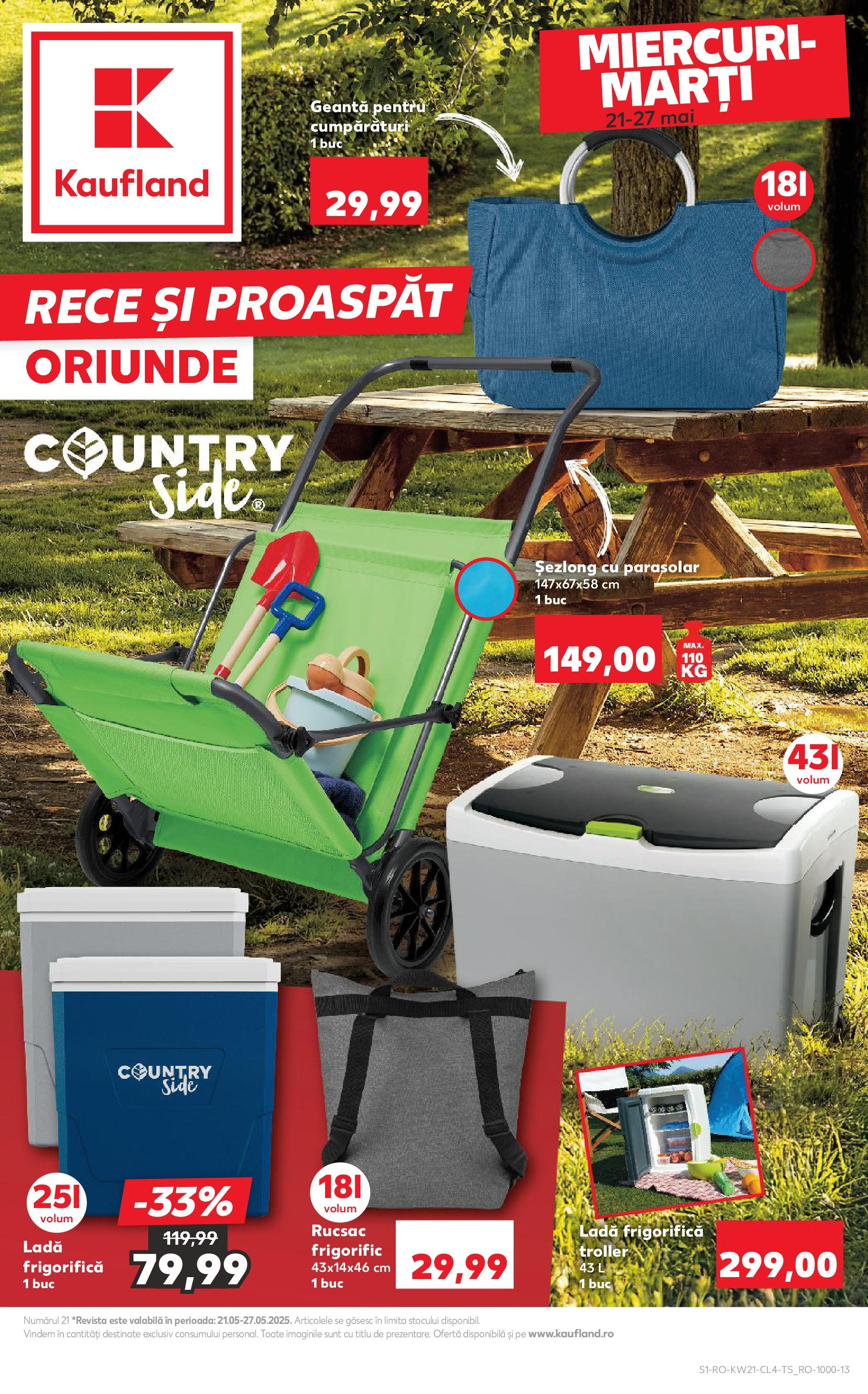 Catalog Kaufland 21 - 27 Mai 2025 | Pagina 1 | Produse: Geantă, Șezlong, Ladă frigorifică, Rucsac
