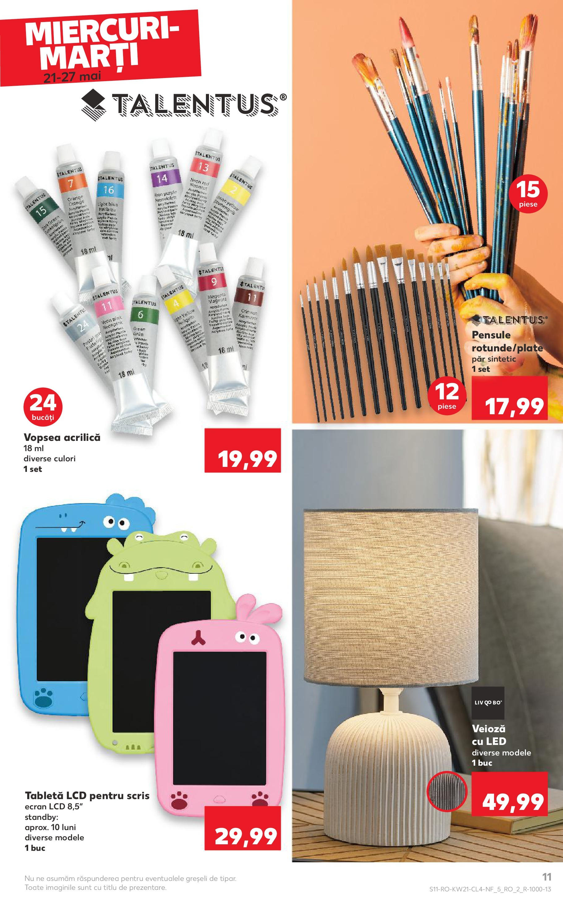 Catalog Kaufland 21 - 27 Mai 2025 | Pagina 11 | Produse: Tabletă, Vopsea, Babak, Veioză