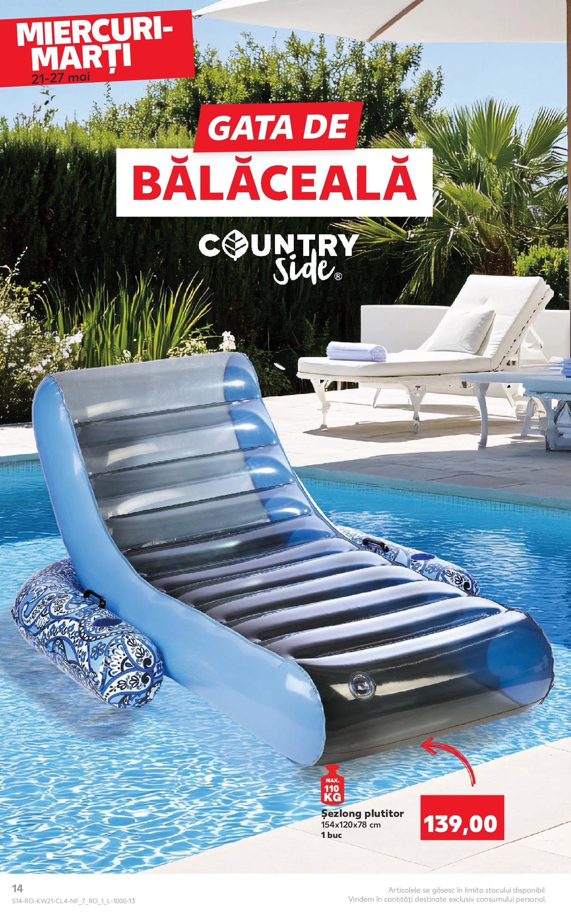 Catalog Kaufland 21 - 27 Mai 2025 | Pagina 14 | Produse: Șezlong