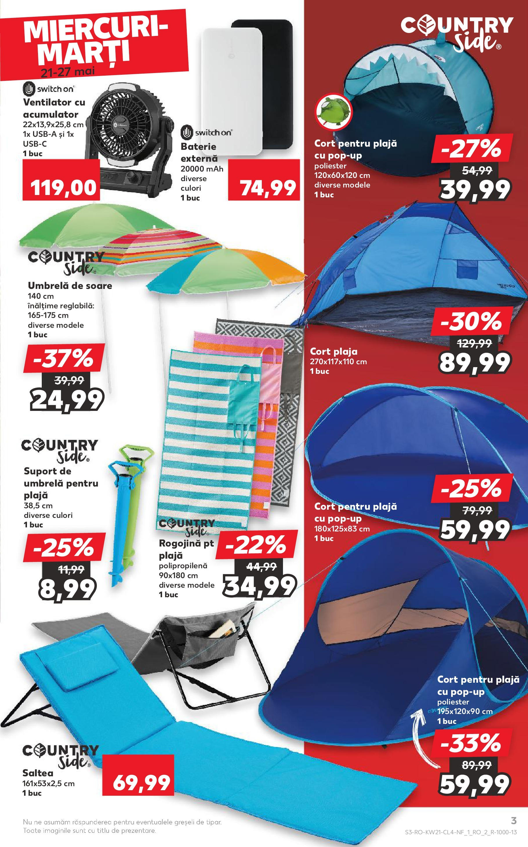 Catalog Kaufland 21 - 27 Mai 2025 | Pagina 3 | Produse: Ventilator, Saltea, Baterie, Rogojină