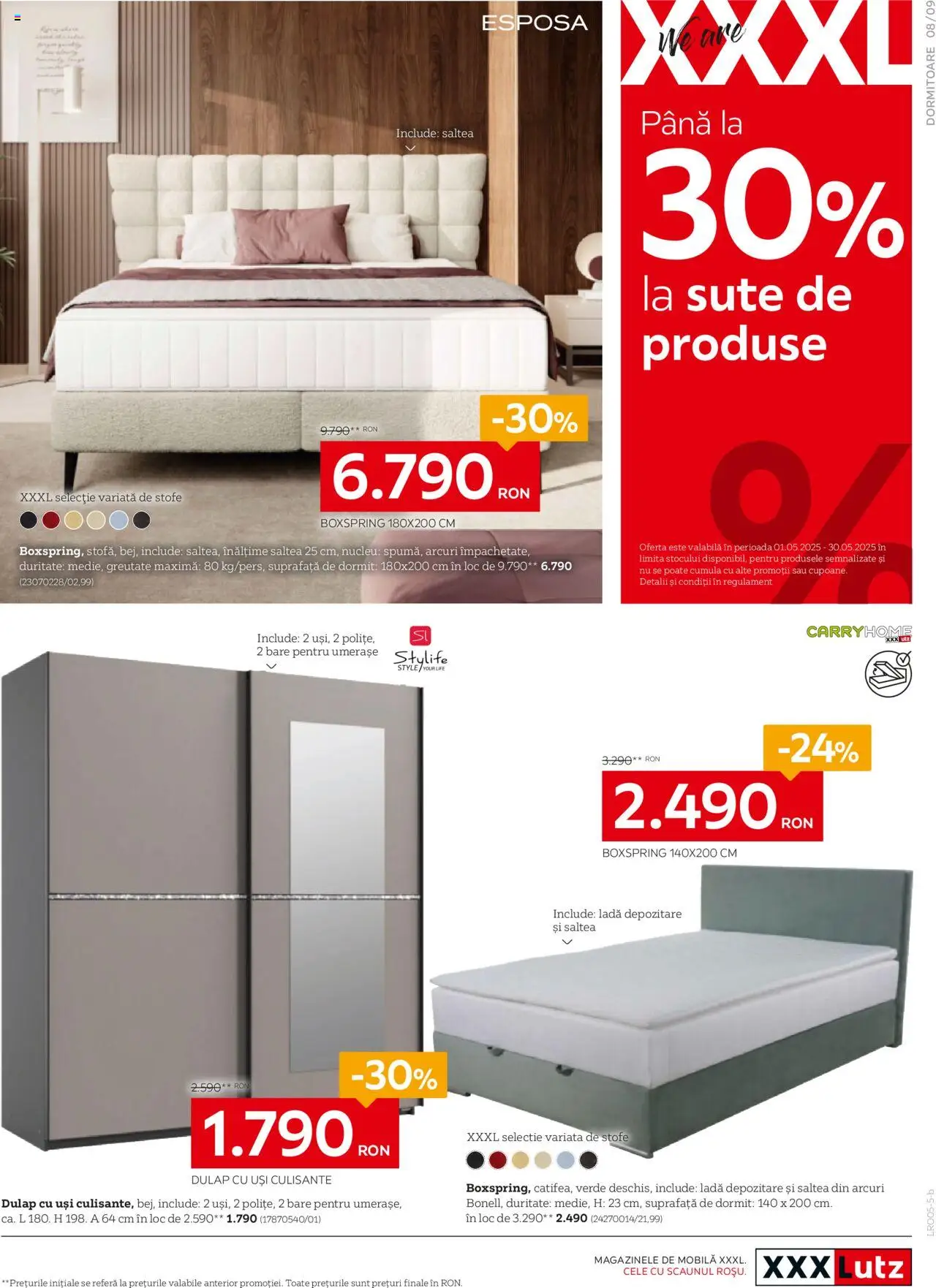 Catalog XXXLutz 19 Mai - 1 Iunie 2025 | Pagina 9 | Produse: Delgeç, Saltea