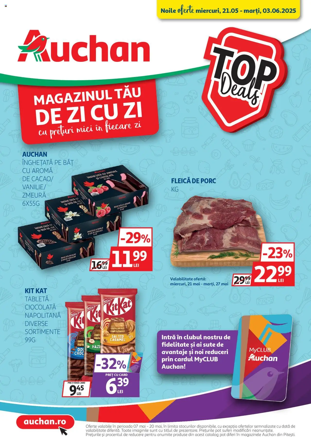 Catalog Auchan 21 Mai - 3 Iunie 2025 | Pagina 1 | Produse: Zmeură, Tabletă, Cacao, Sos