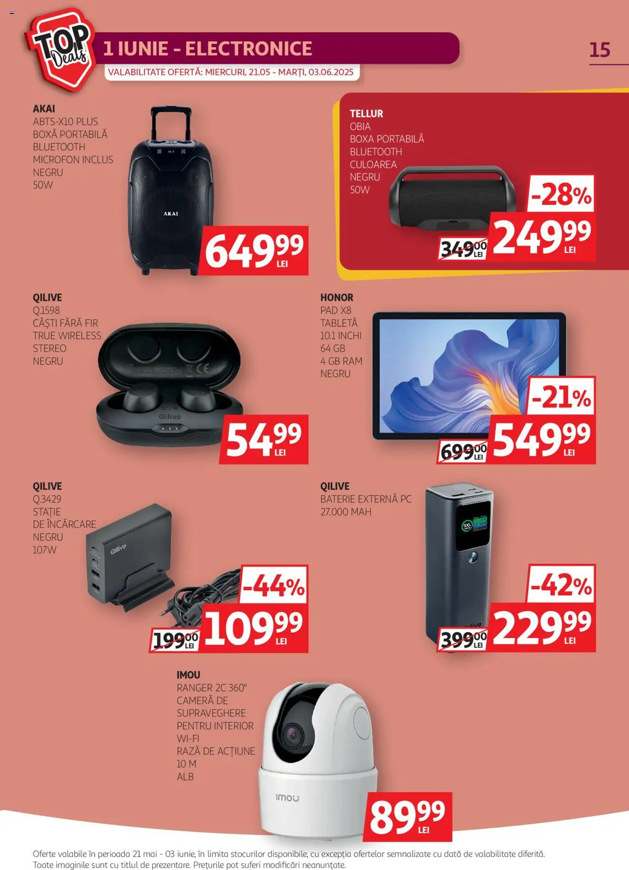 Catalog Auchan 21 Mai - 3 Iunie 2025 | Pagina 15 | Produse: Tabletă, Cameră, Baterie, Boxă portabilă