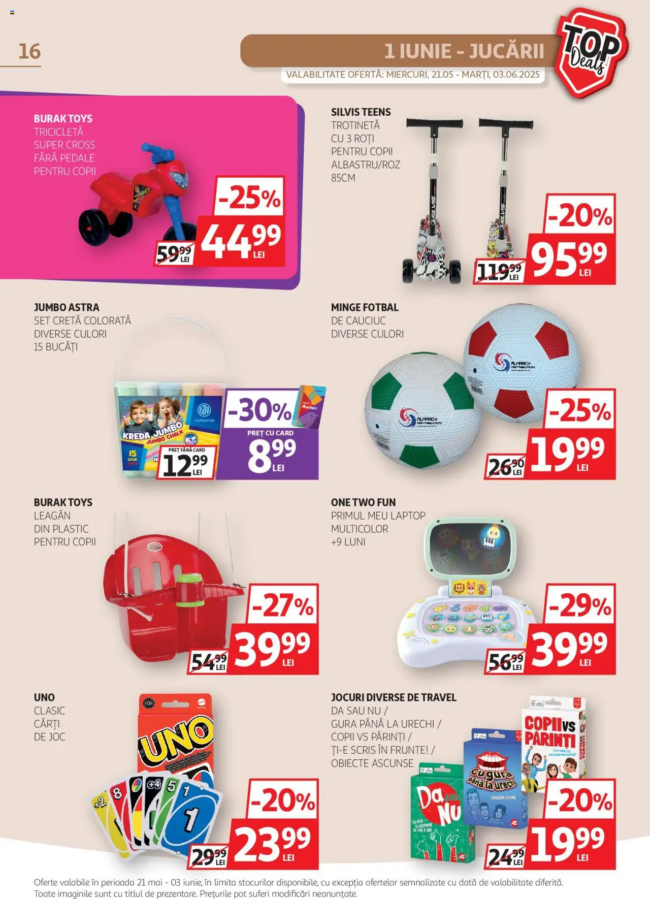 Catalog Auchan 21 Mai - 3 Iunie 2025 | Pagina 16 | Produse: Laptop, Joc, Trotinetă, Cărți