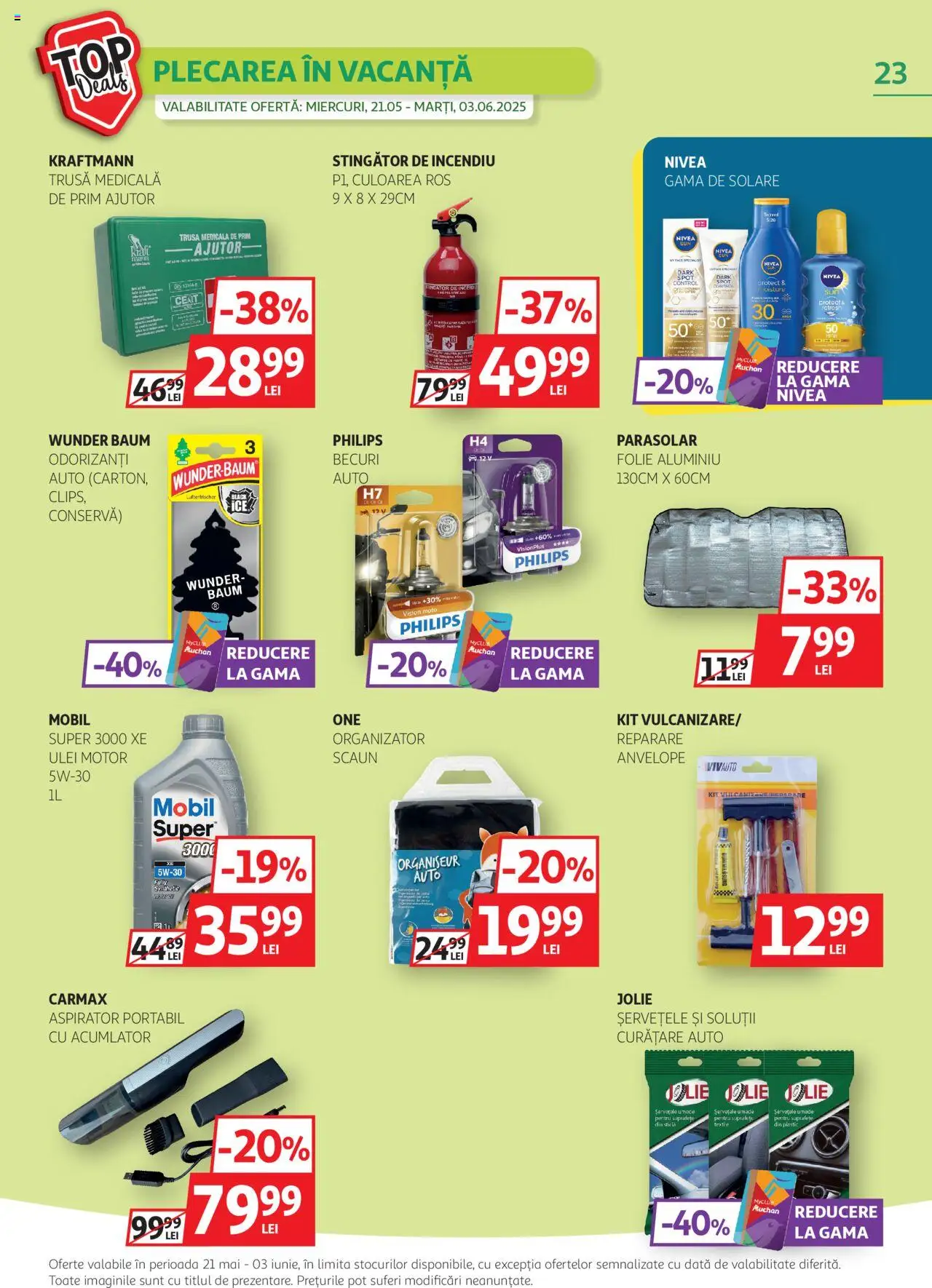 Catalog Auchan 21 Mai - 3 Iunie 2025 | Pagina 23 | Produse: Enginar, Aspirator, Scaun, Ulei