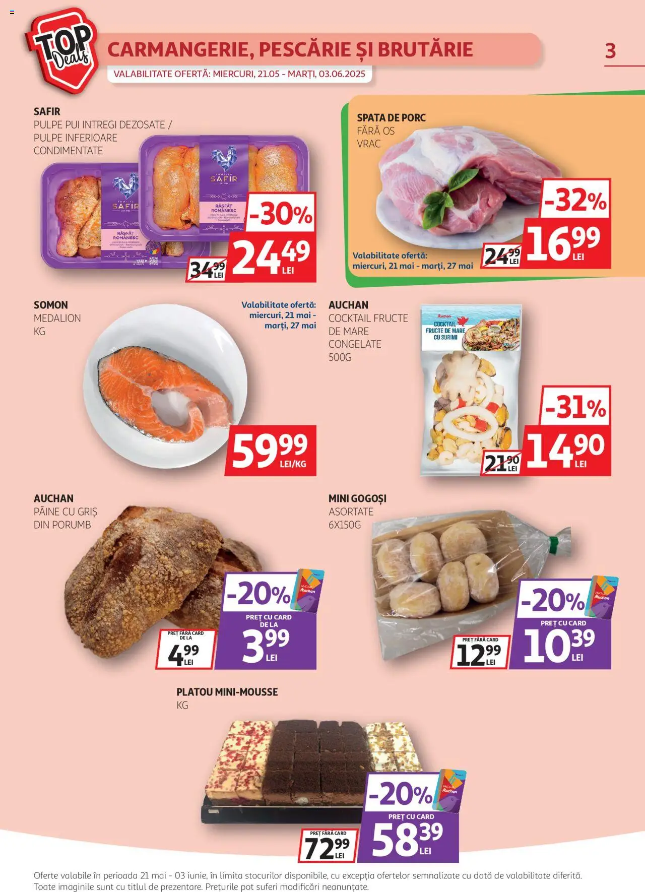 Catalog Auchan 21 Mai - 3 Iunie 2025 | Pagina 3 | Produse: Pâine, Gogoși, Porumb, Fructe