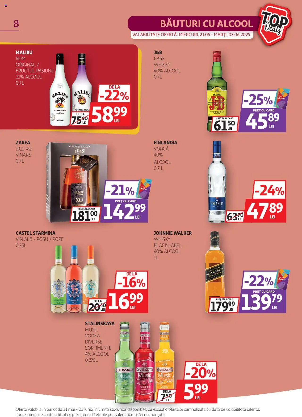 Catalog Auchan 21 Mai - 3 Iunie 2025 | Pagina 8 | Produse: Lime, Su ısıtıcı, Vin, Vodka