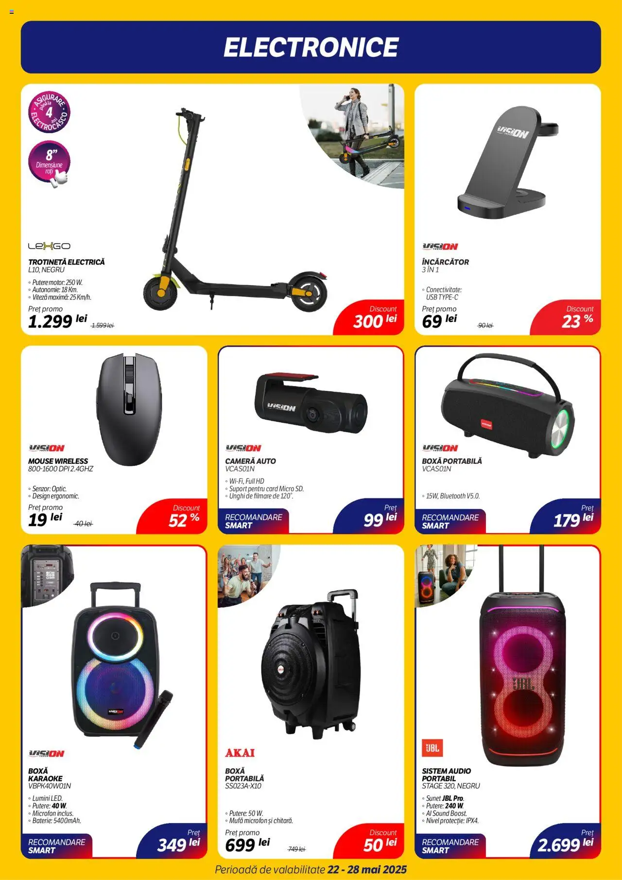 Catalog Flanco 22 - 28 Mai 2025 | Pagina 4 | Produse: Cameră auto, Trotinetă electrică, Cameră, Usb