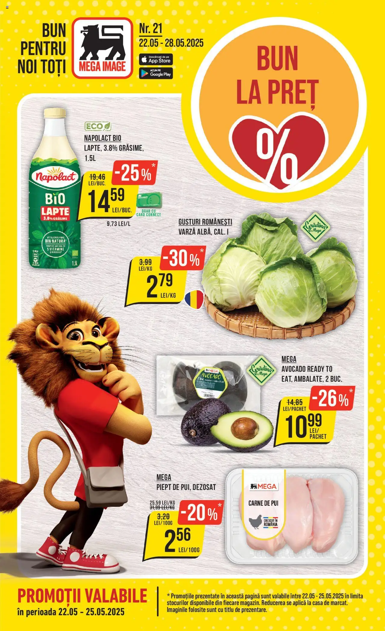 Catalog Mega Image 22 - 28 Mai 2025 | Pagina 1 | Produse: Şerit ödül, Hacıyatmaz Kedi Oyuncağı, Carne De Pui, Avocado
