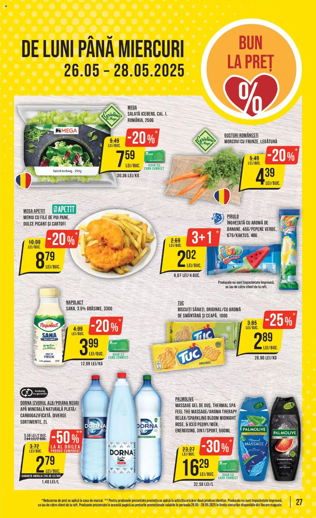 Catalog Mega Image 22 - 28 Mai 2025 | Pagina 27 | Produse: Hacıyatmaz Kedi Oyuncağı, Smântână, Biscuiți, Înghețată
