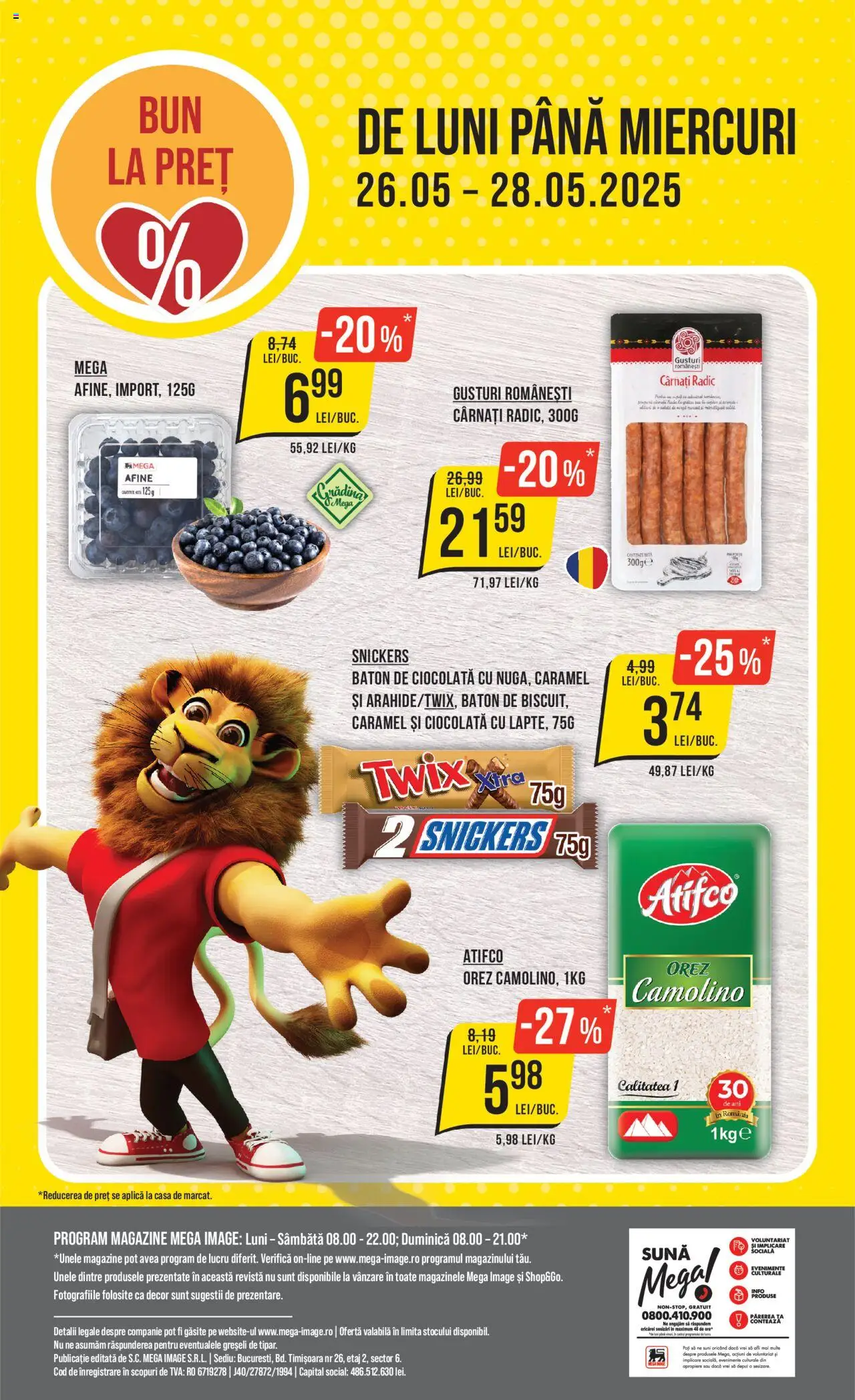Catalog Mega Image 22 - 28 Mai 2025 | Pagina 28 | Produse: Afine, Ciocolată, Orez, Cârnați