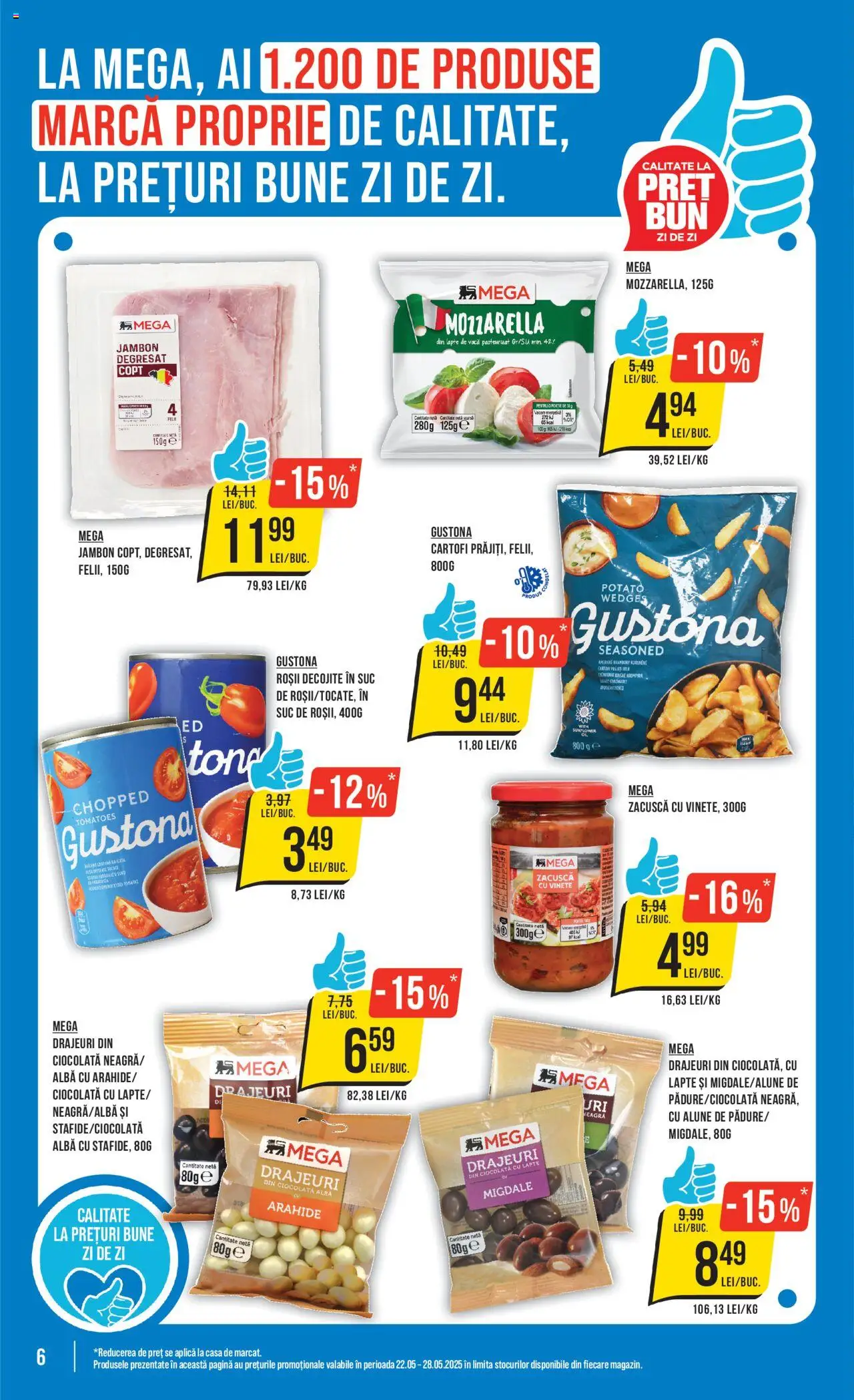 Catalog Mega Image 22 - 28 Mai 2025 | Pagina 6 | Produse: Migdale, Alune, Ciocolată, Cartofi