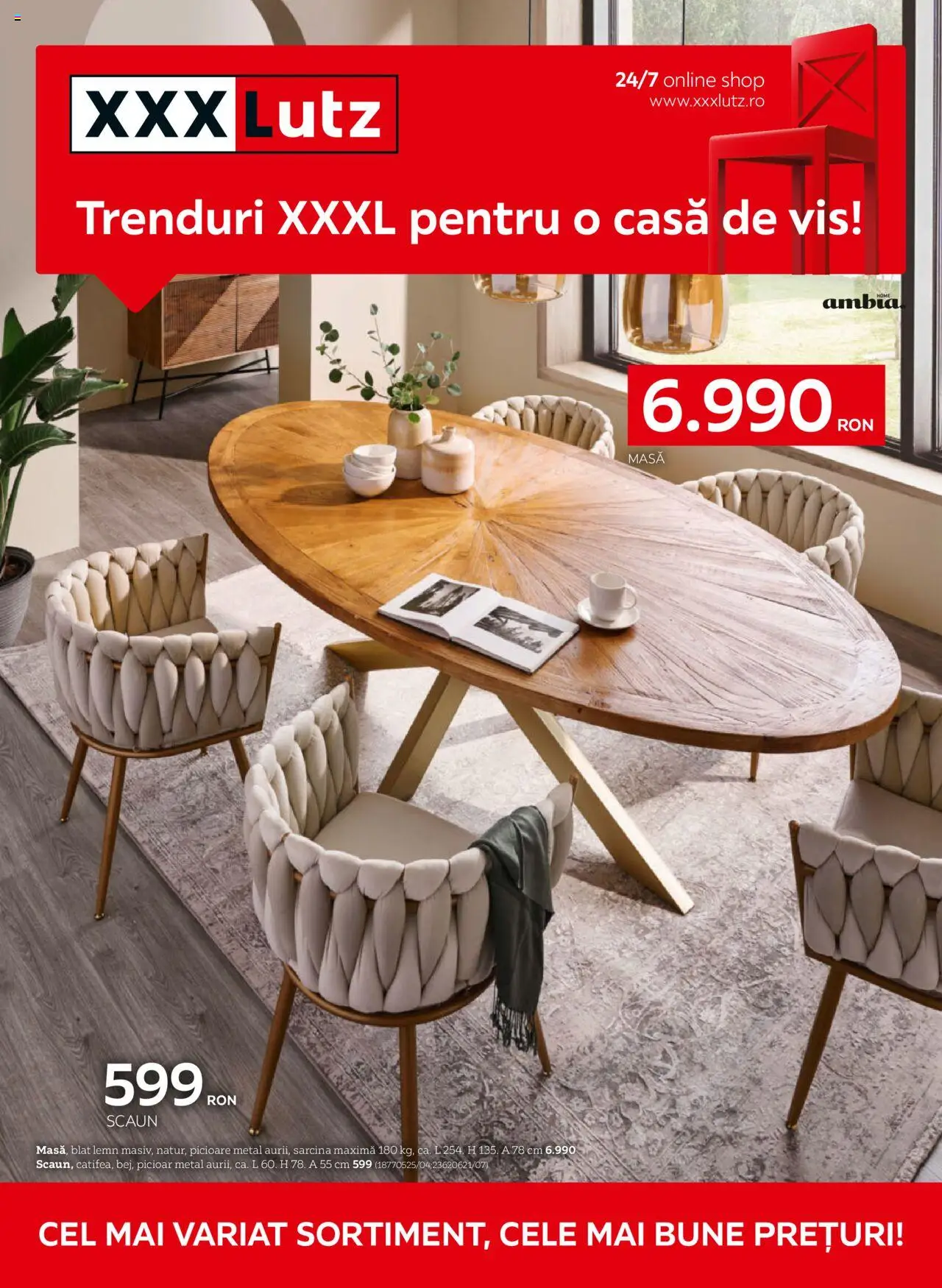 Catalog XXXLutz 5 Mai - 31 Decembrie 2025 | Pagina 1 | Produse: Masă, Scaun