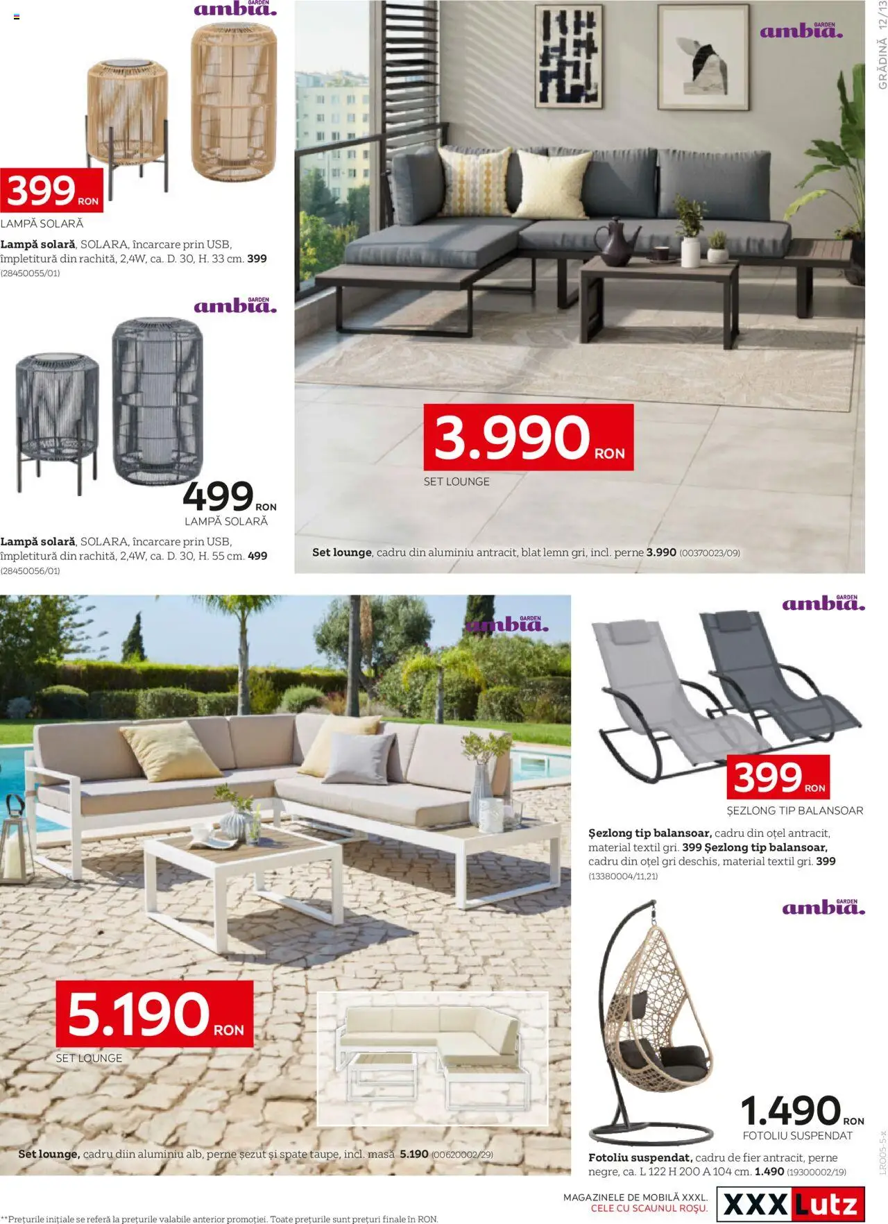 Catalog XXXLutz 5 Mai - 31 Decembrie 2025 | Pagina 13 | Produse: Fotoliu, Șezlong, Masă, Balansoar