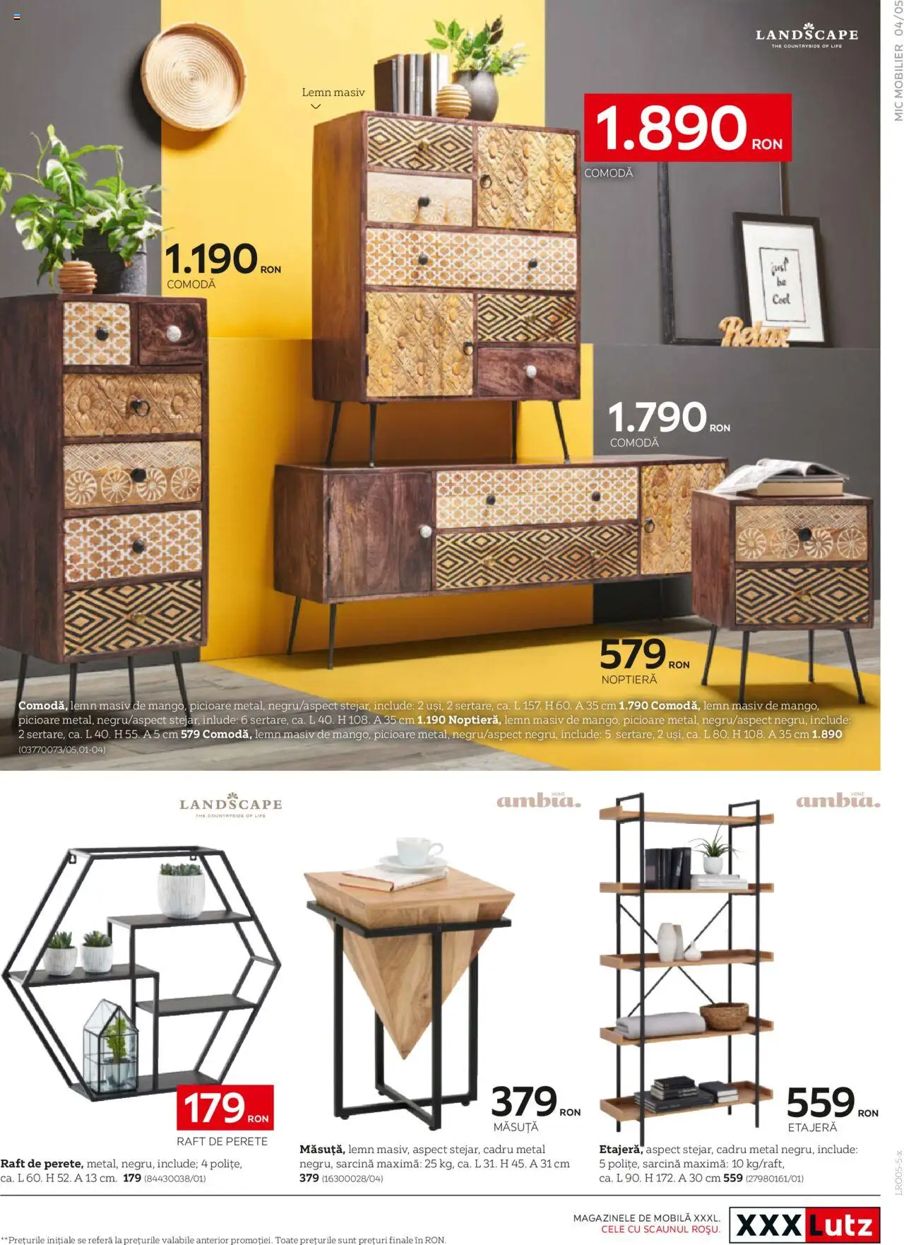 Catalog XXXLutz 5 Mai - 31 Decembrie 2025 | Pagina 5 | Produse: Noptieră, Raft, Comodă, Etajeră
