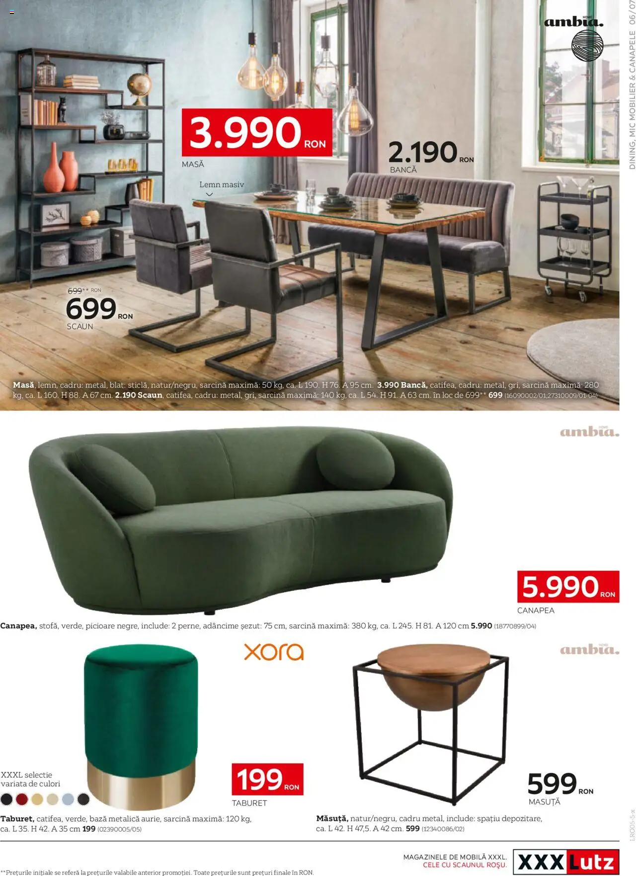 Catalog XXXLutz 5 Mai - 31 Decembrie 2025 | Pagina 7 | Produse: Canapea, Masă, Taburet, Bancă