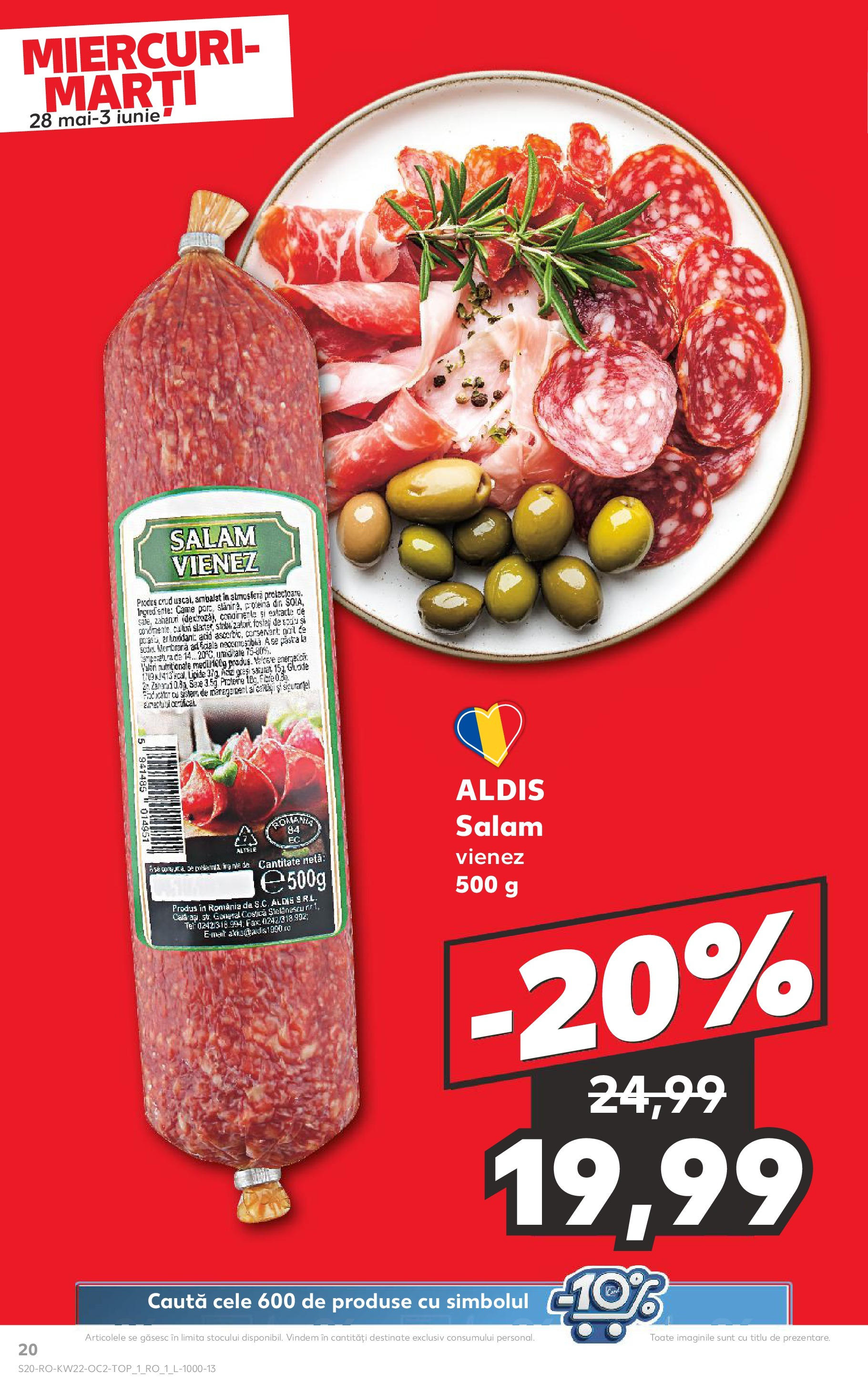 Catalog Kaufland 27 Mai - 3 Iunie 2025 | Pagina 20 | Produse: Salam, Sare