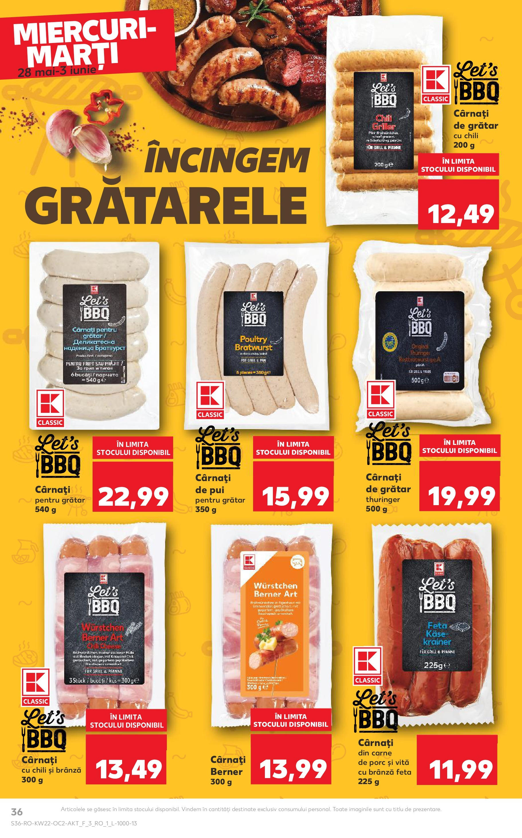 Catalog Kaufland 27 Mai - 3 Iunie 2025 | Pagina 36 | Produse: Grill, Grătar, Hacıyatmaz Kedi Oyuncağı, Cârnați