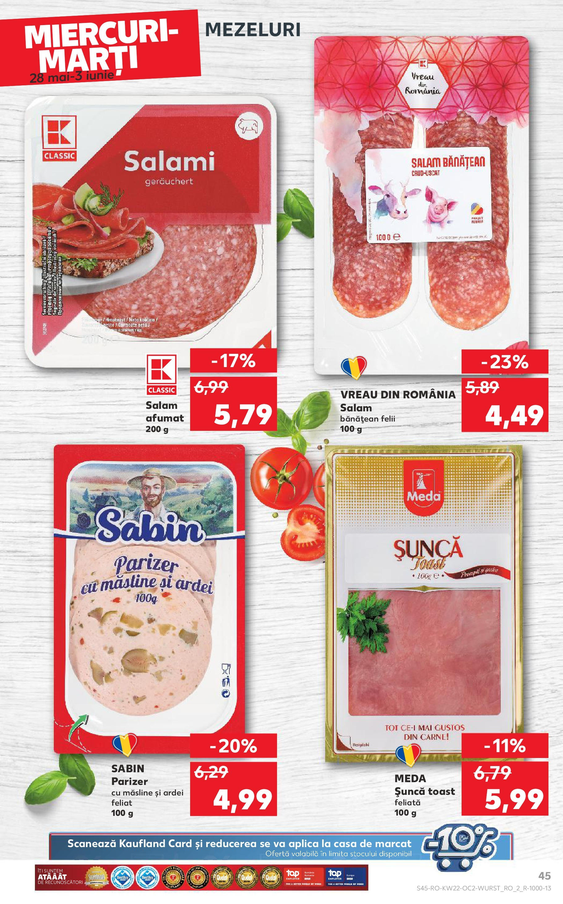 Catalog Kaufland 27 Mai - 3 Iunie 2025 | Pagina 45 | Produse: Ardei, Salam, Șuncă, Parizer