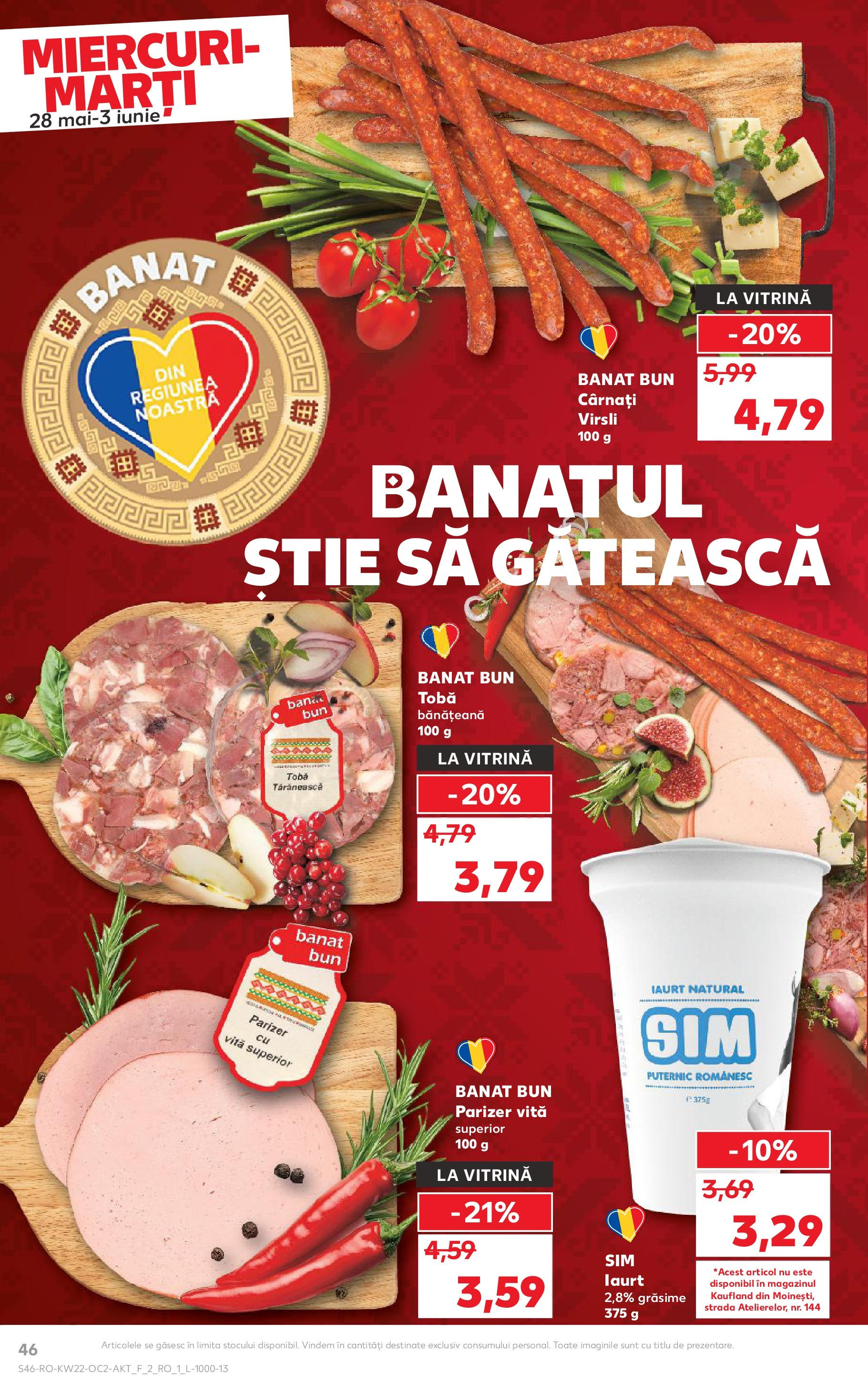 Catalog Kaufland 27 Mai - 3 Iunie 2025 | Pagina 46 | Produse: Vitrină, Iaurt, Parizer, Cârnați