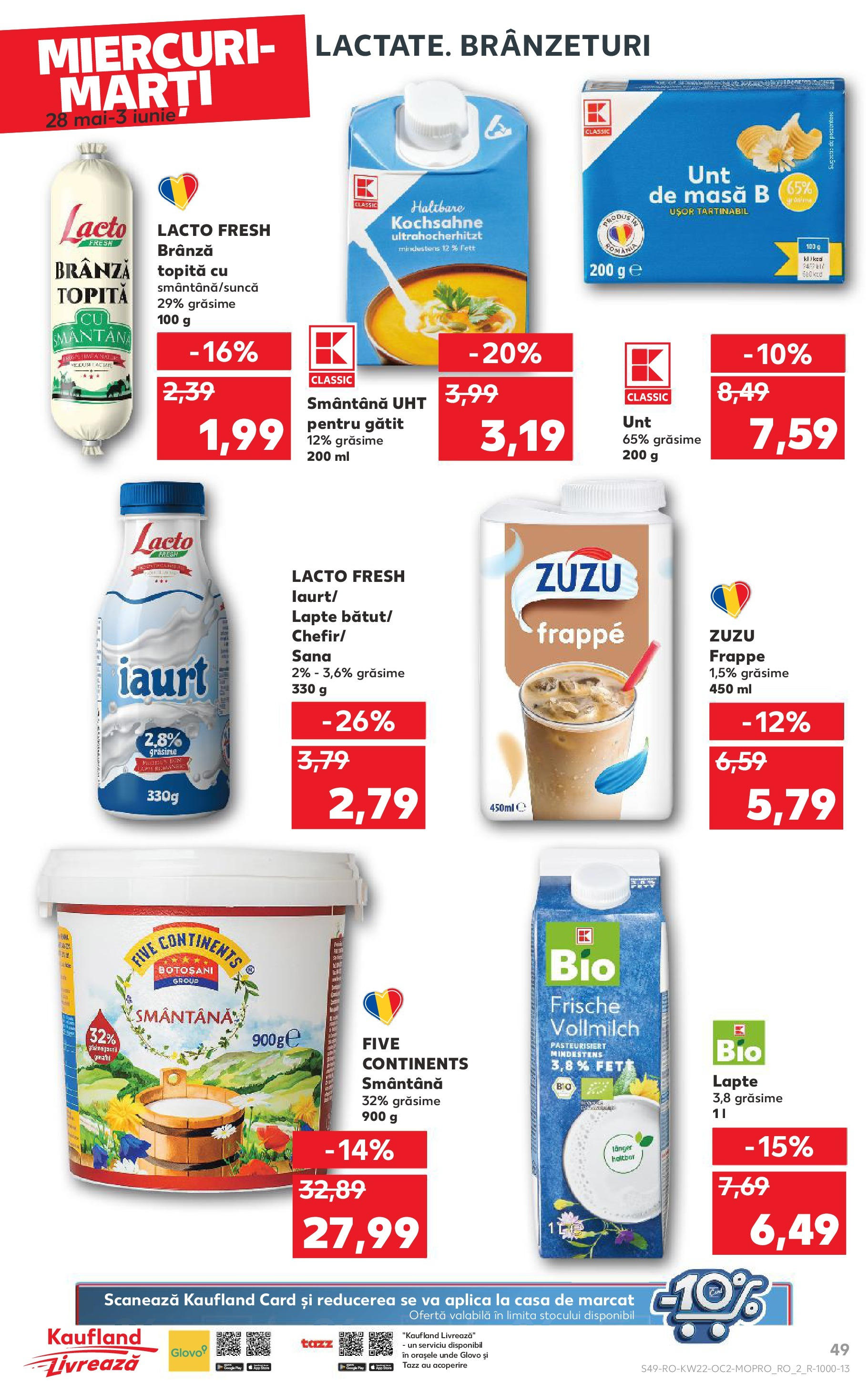 Catalog Kaufland 27 Mai - 3 Iunie 2025 | Pagina 49 | Produse: Masă, Lapte, Iaurt, Smântână