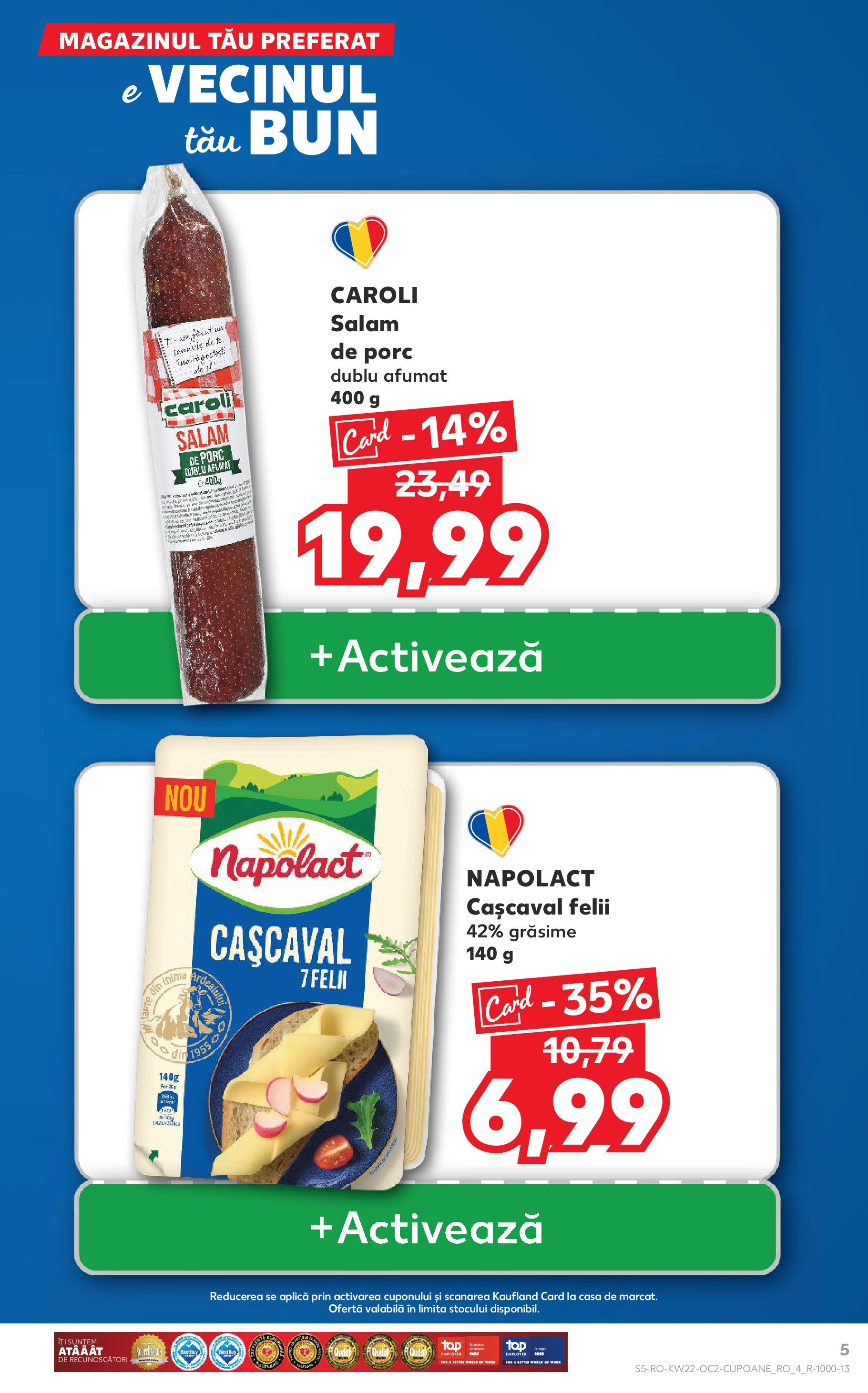 Catalog Kaufland 27 Mai - 3 Iunie 2025 | Pagina 5 | Produse: Cașcaval, Salam