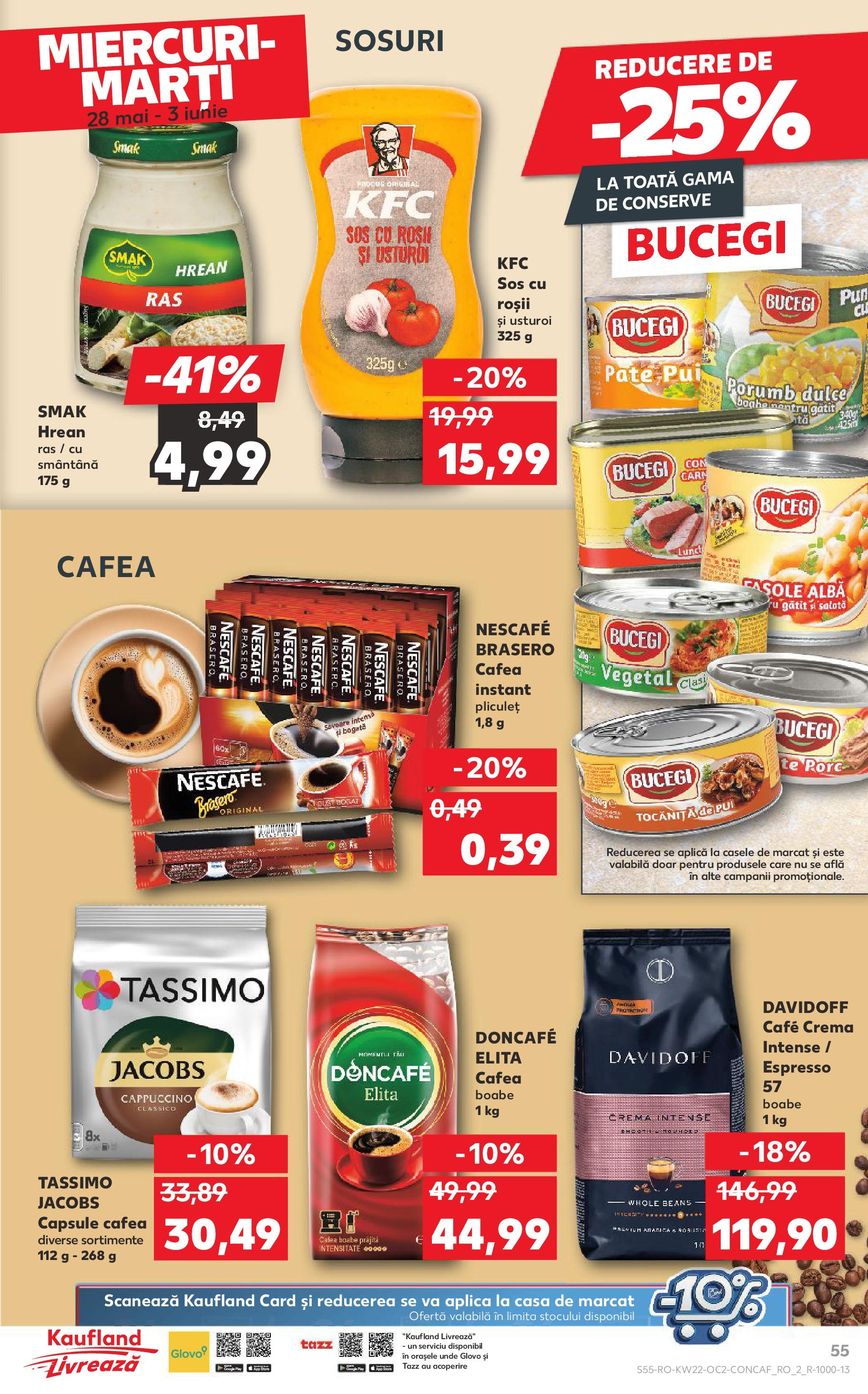 Catalog Kaufland 27 Mai - 3 Iunie 2025 | Pagina 55 | Produse: Cafea, Smântână, Salată, Porumb