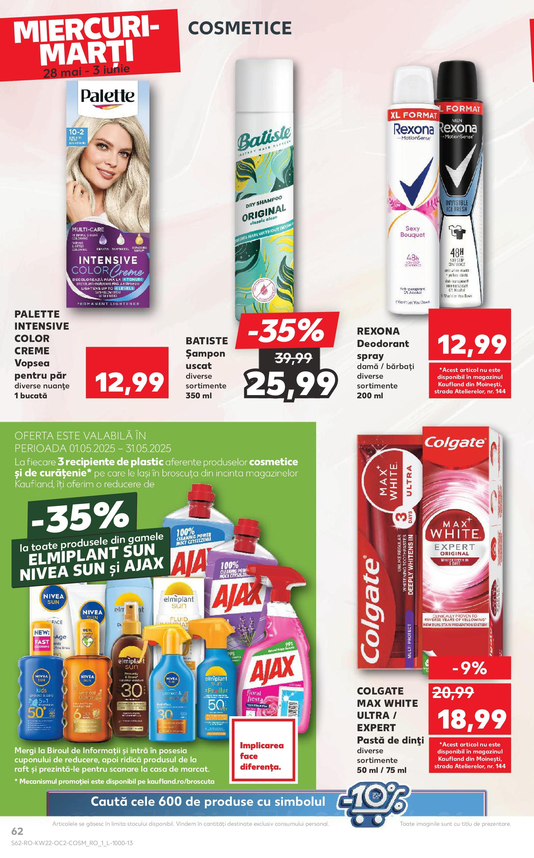 Catalog Kaufland 27 Mai - 3 Iunie 2025 | Pagina 62 | Produse: Vopsea, Raft, Recipiente, Pastă de dinți