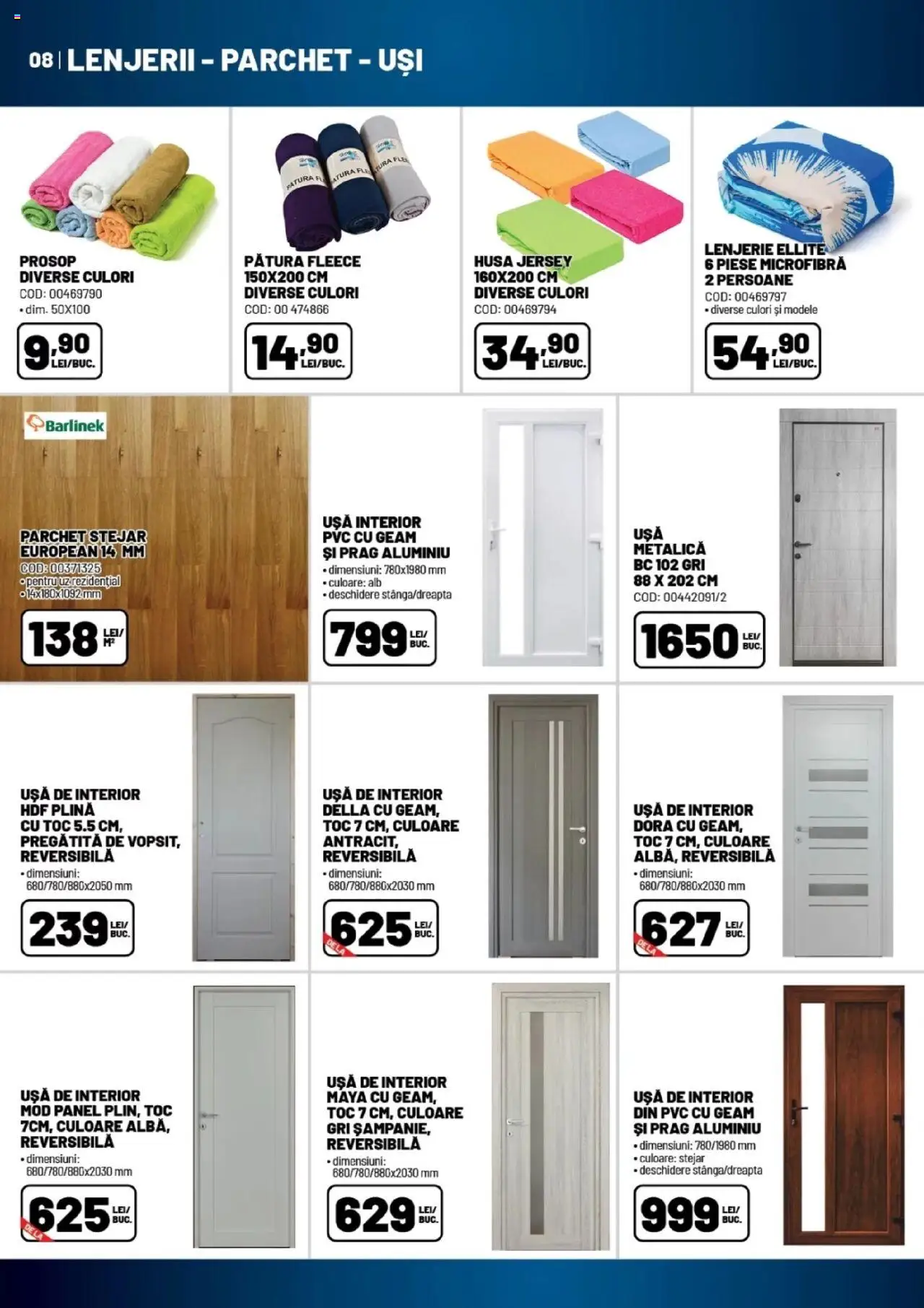 Catalog Ambient 27 Mai - 3 Iulie 2025 | Pagina 8 | Produse: Pătură, Parchet, Ușă