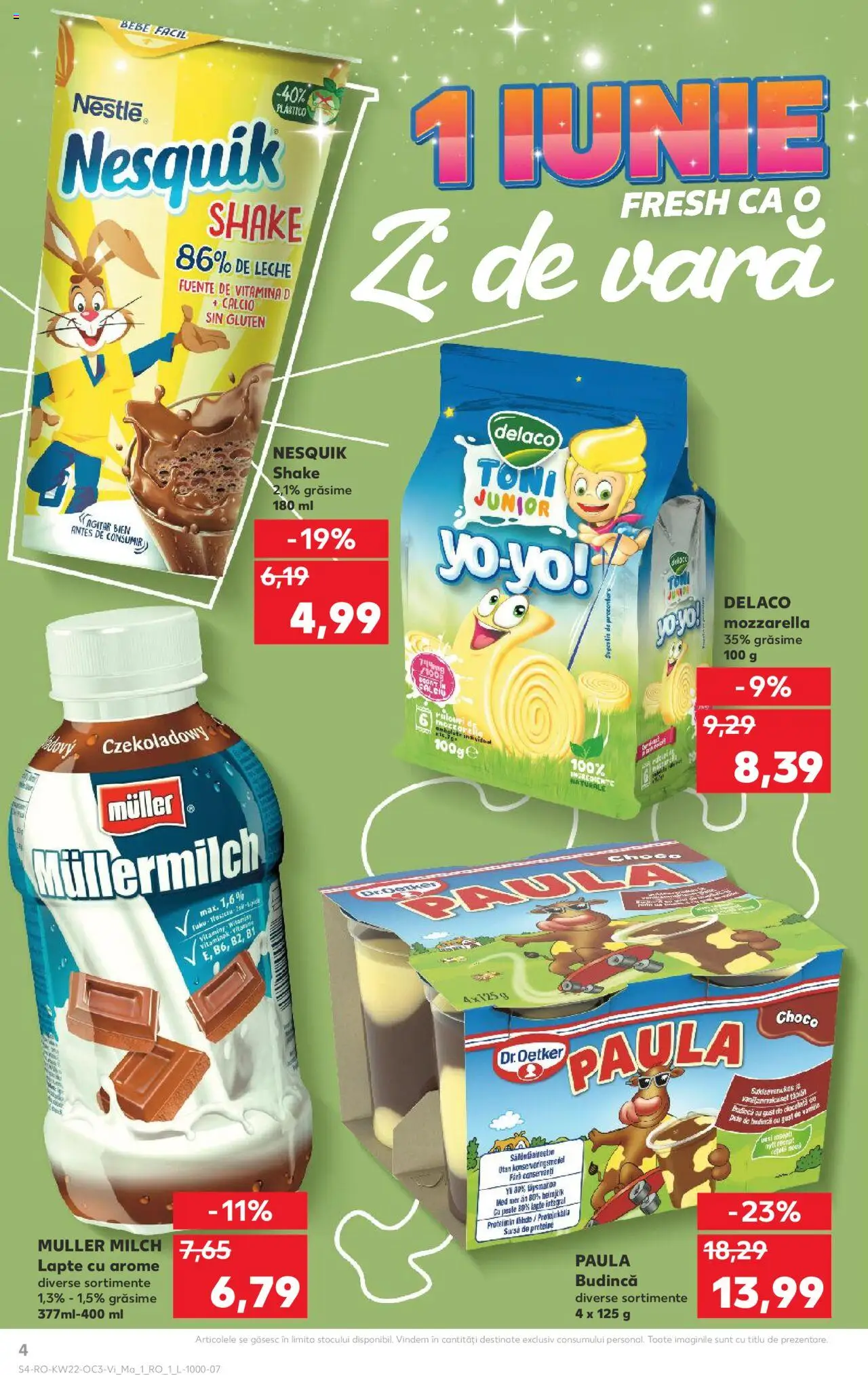 Catalog Kaufland 30 Mai - 3 Iunie 2025 | Pagina 4 | Produse: Light Kedi Konservesi, Mozzarella, Lapte, Shake