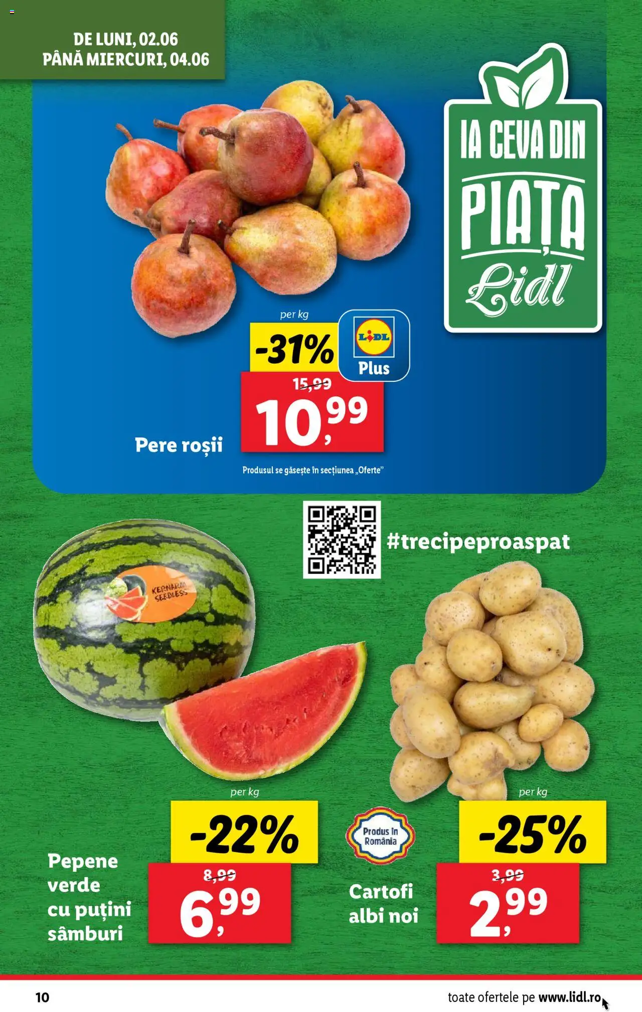 Catalog LIDL 2 - 8 Iunie 2025 | Pagina 10 | Produse: Pepene Verde, Roșii, Cartofi