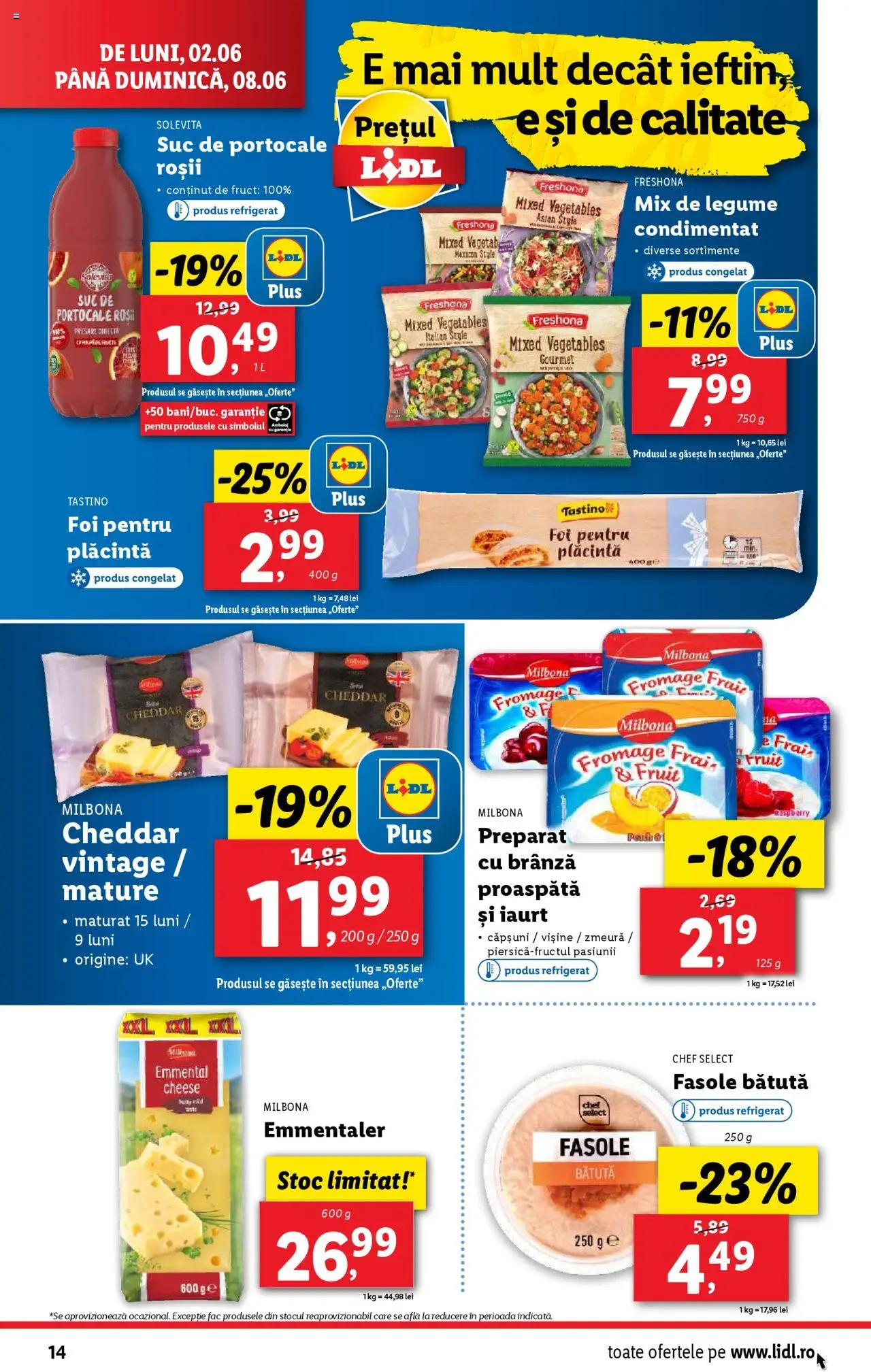 Catalog LIDL 2 - 8 Iunie 2025 | Pagina 14 | Produse: Zmeură, Iaurt, Portocale, Roșii