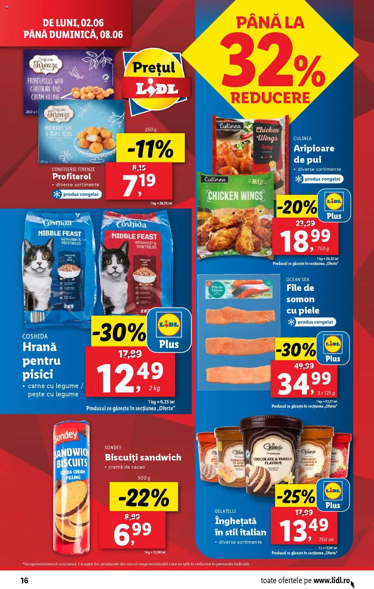 Catalog LIDL 2 - 8 Iunie 2025 | Pagina 16 | Produse: Hacıyatmaz Kedi Oyuncağı, Cacao, Biscuiți, Înghețată