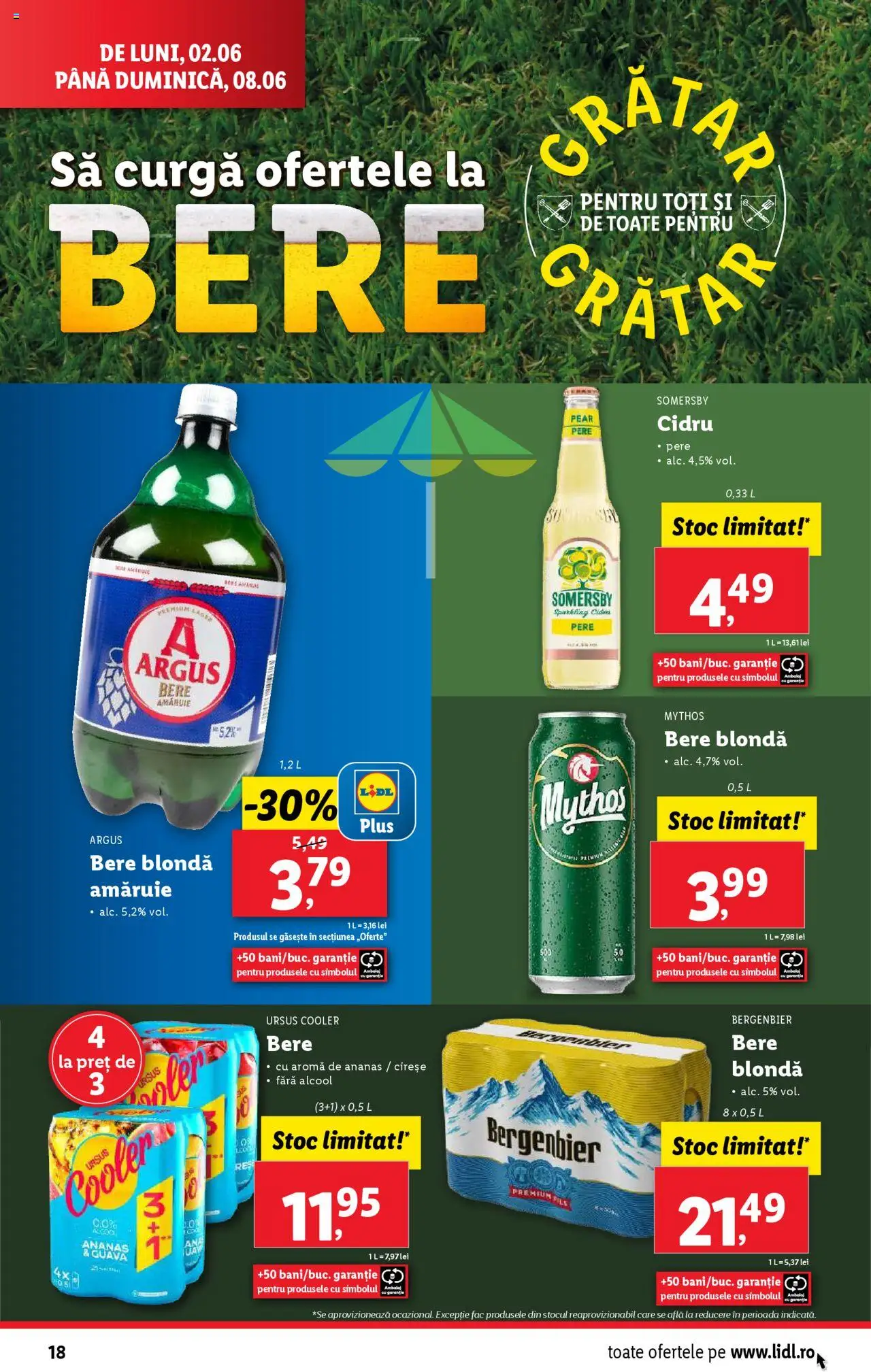 Catalog LIDL 2 - 8 Iunie 2025 | Pagina 18 | Produse: Bere, Plastik Kulübe, Ananas, Cireșe