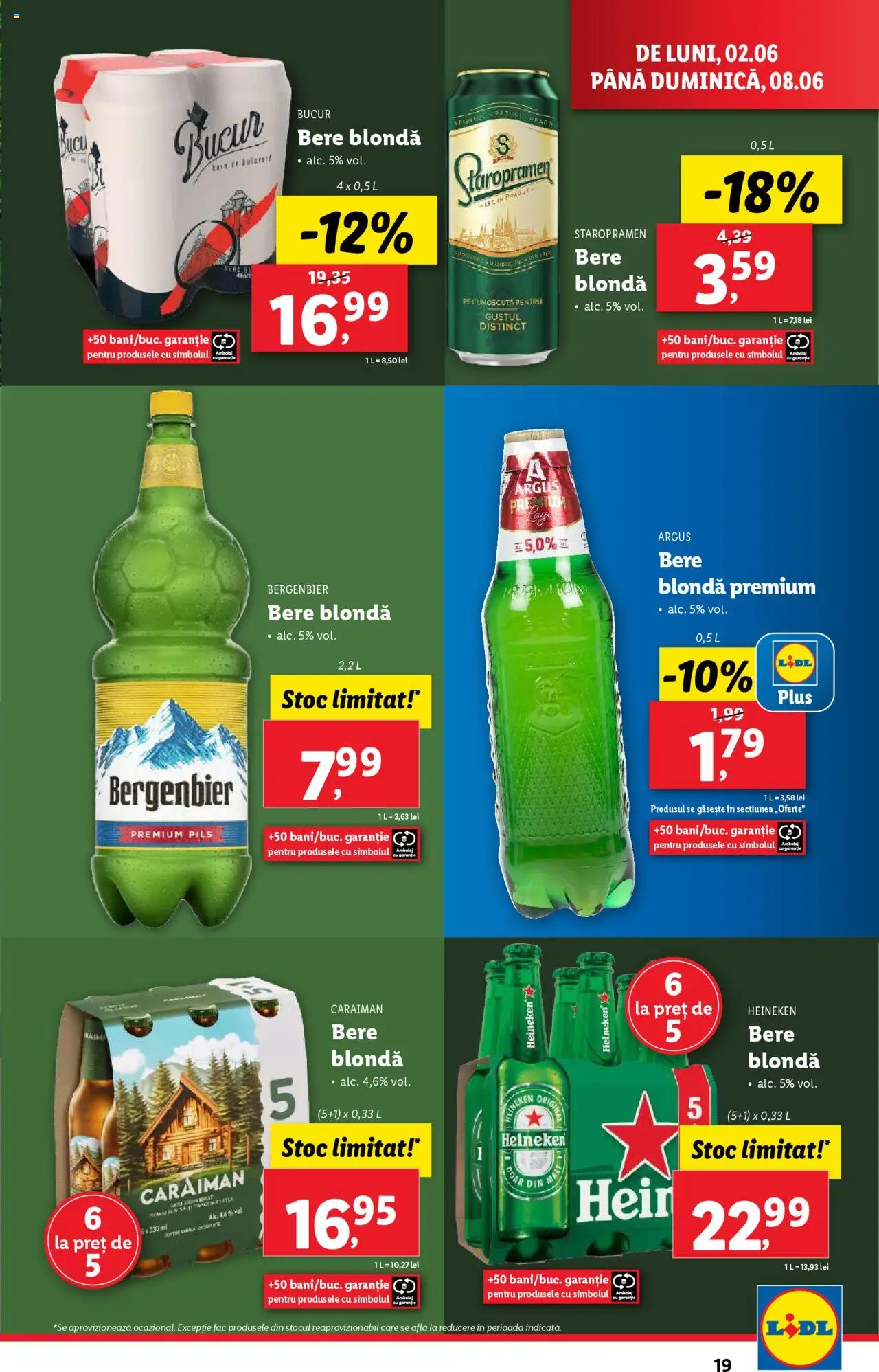 Catalog LIDL 2 - 8 Iunie 2025 | Pagina 19 | Produse: Bere, Plastik Kulübe