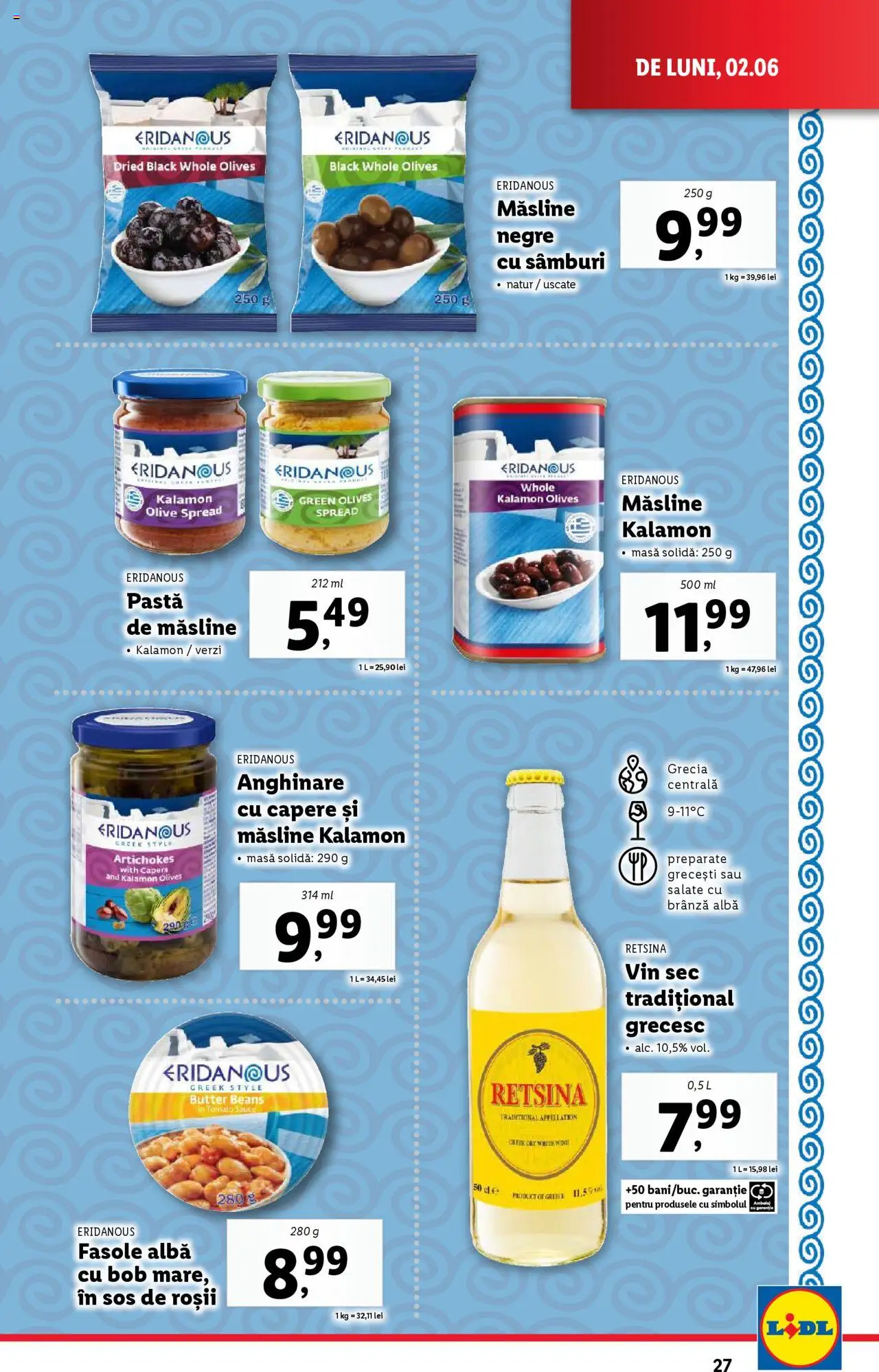Catalog LIDL 2 - 8 Iunie 2025 | Pagina 27 | Produse: Delgeç, Măsline, Brânză, Roșii