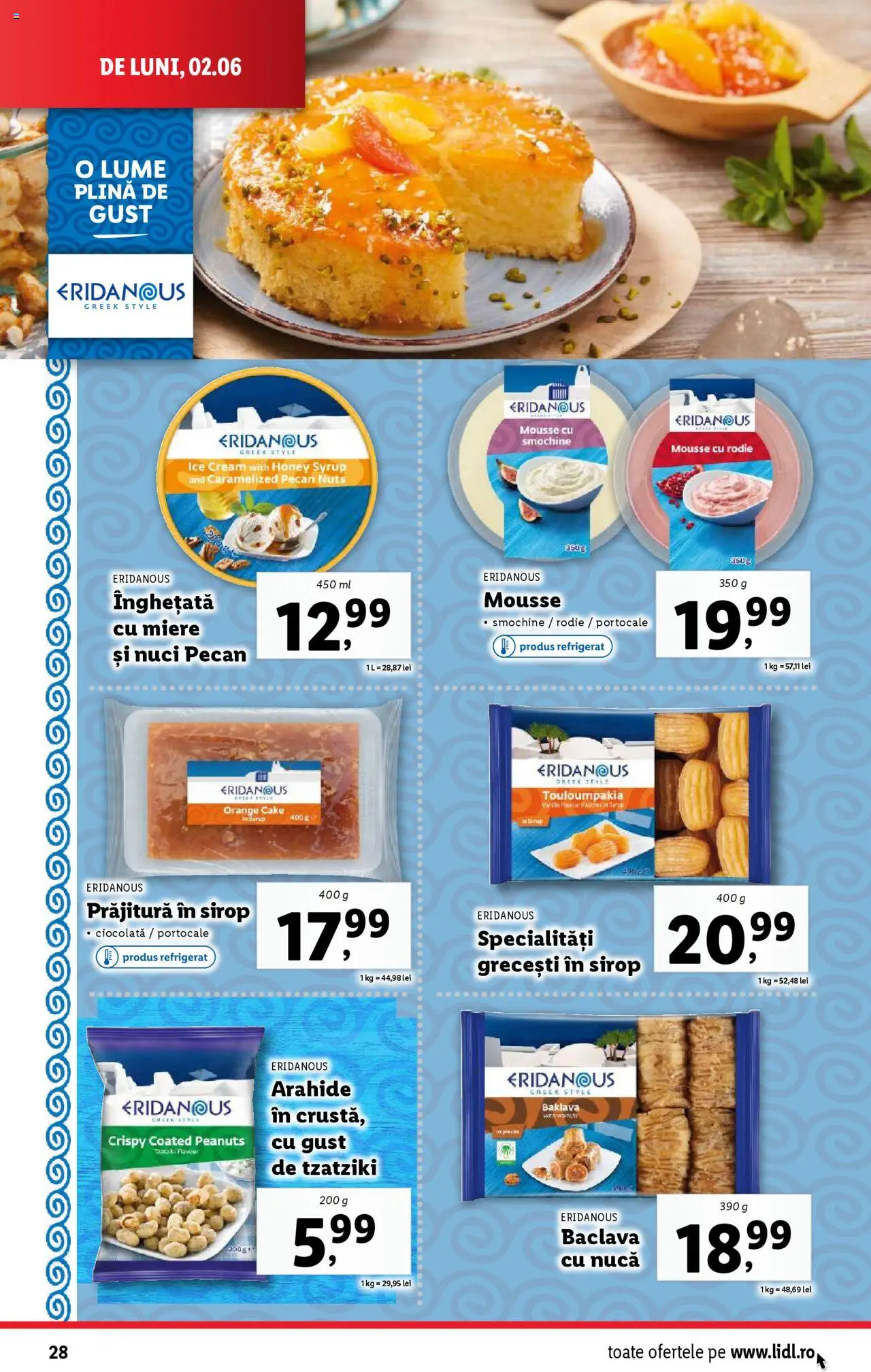 Catalog LIDL 2 - 8 Iunie 2025 | Pagina 28 | Produse: Delgeç, Arahide, Ciocolată, Înghețată
