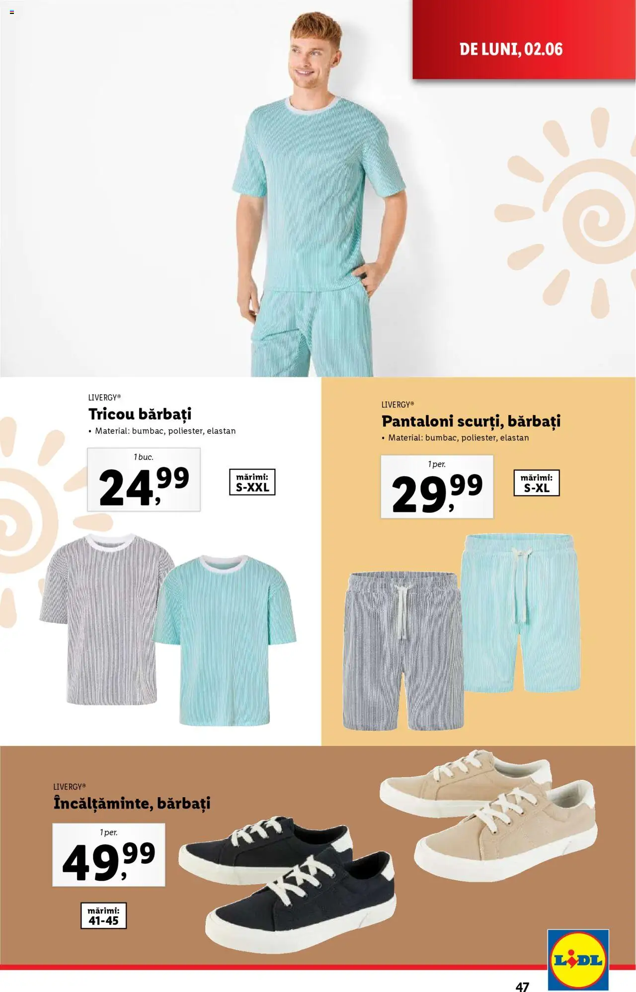 Catalog LIDL 2 - 8 Iunie 2025 | Pagina 47 | Produse: Tricou, Pantaloni
