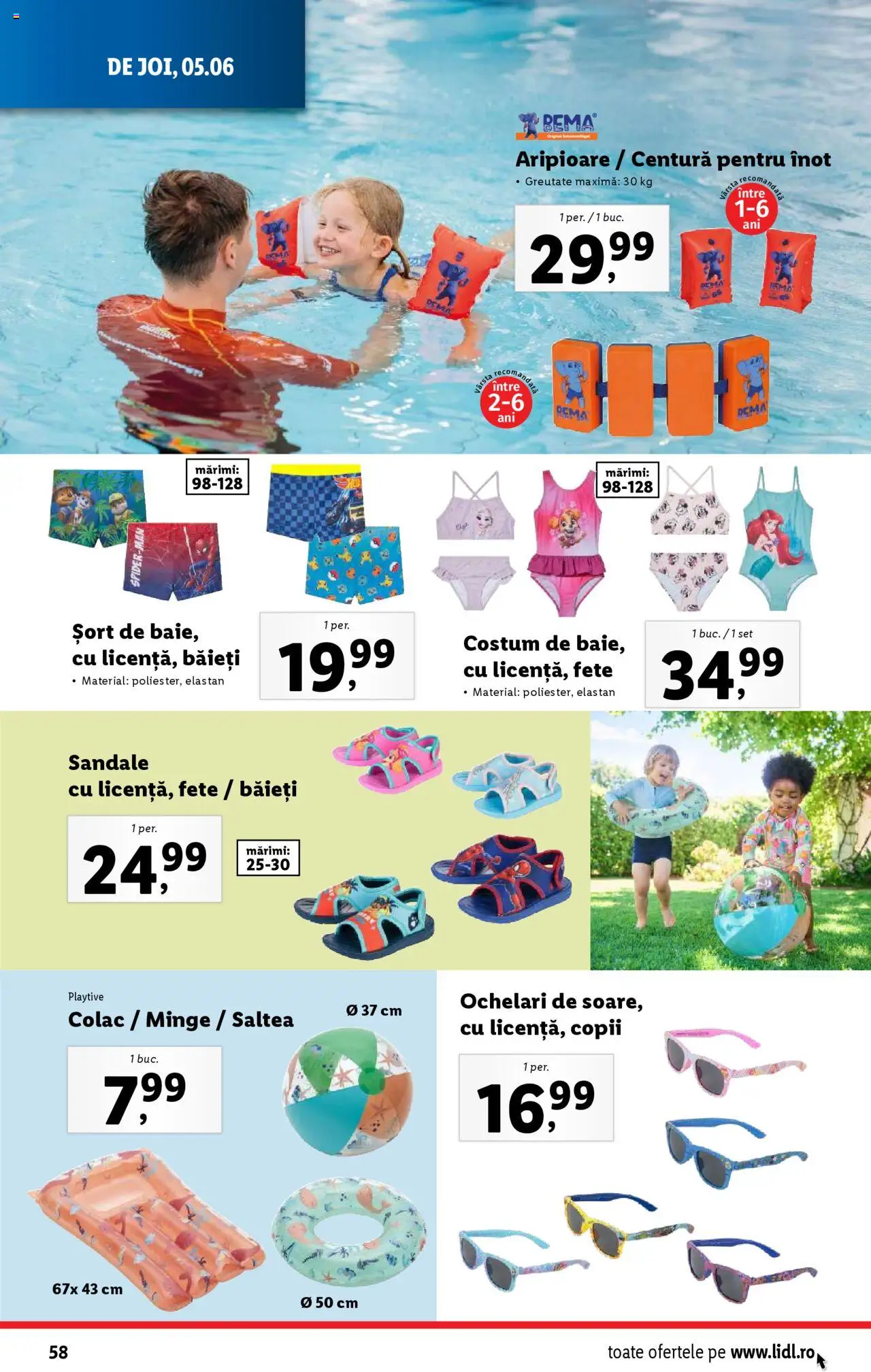 Catalog LIDL 2 - 8 Iunie 2025 | Pagina 58 | Produse: Ochelari, Șort, Saltea, Costum