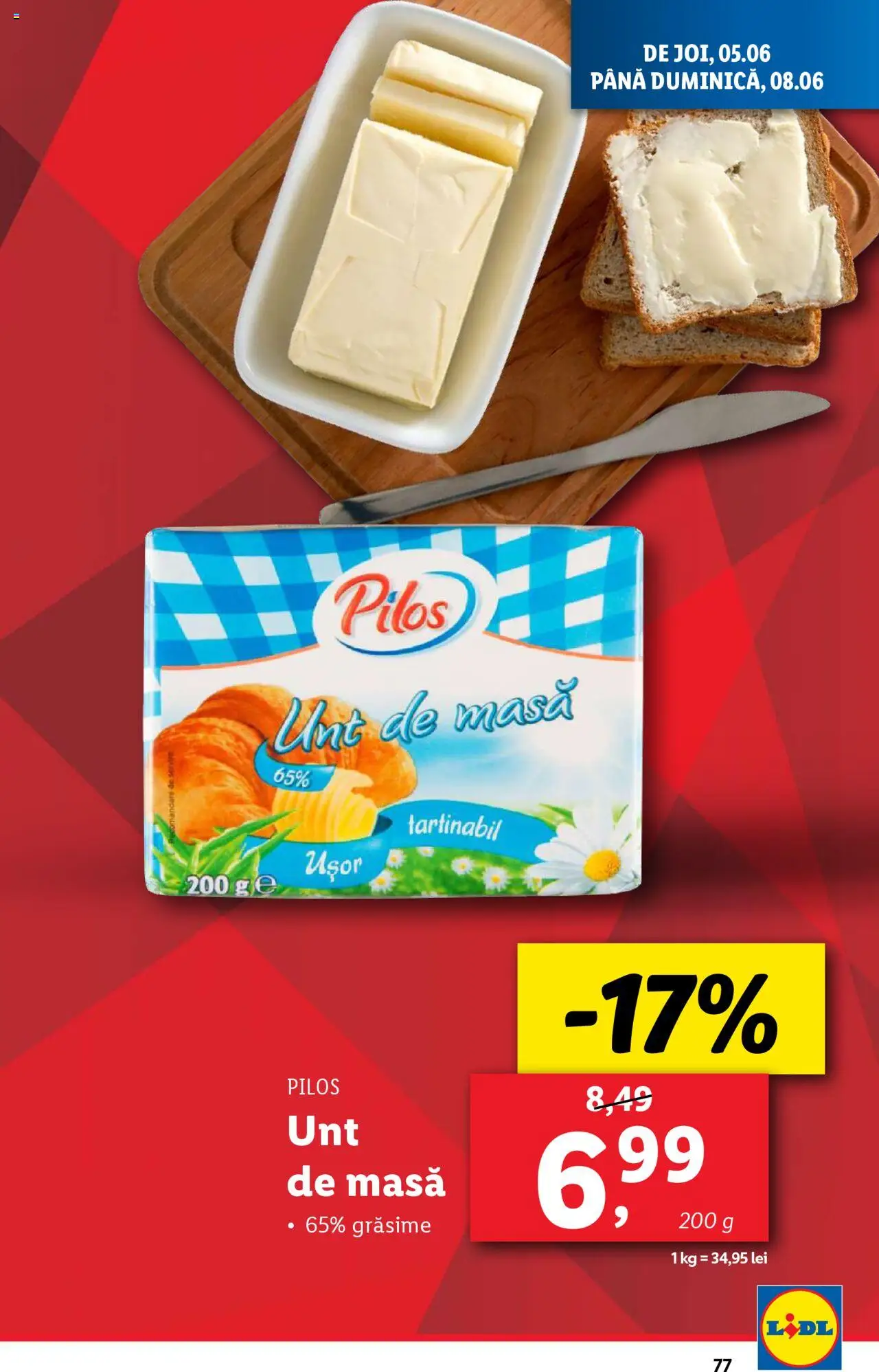 Catalog LIDL 2 - 8 Iunie 2025 | Pagina 77 | Produse: Toplar, Masă, Unt