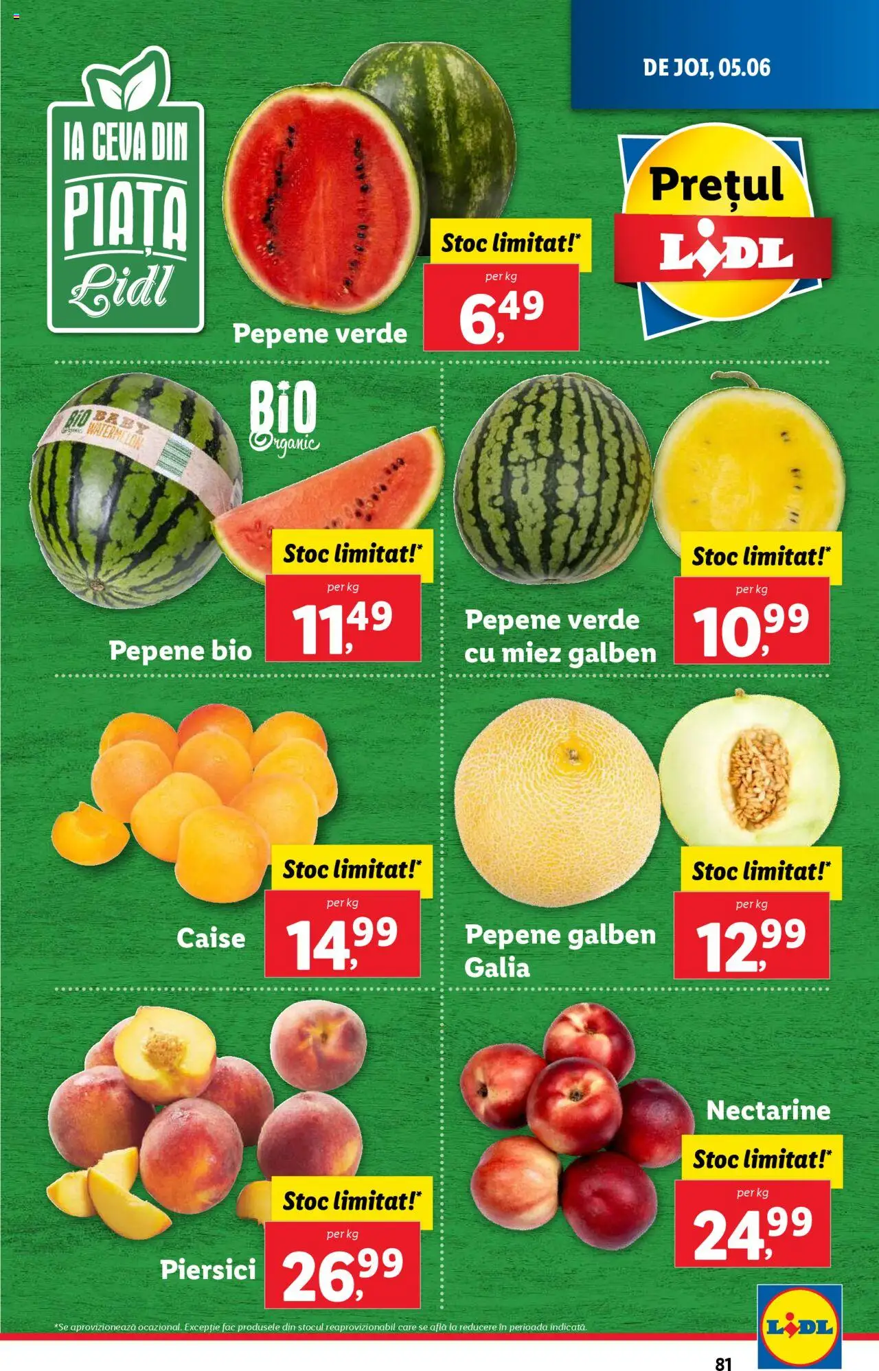 Catalog LIDL 2 - 8 Iunie 2025 | Pagina 81 | Produse: Şerit ödül, Pepene Verde, Temizlik kovası, Ahtapot