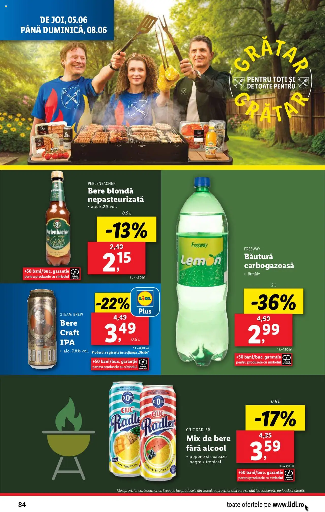 Catalog LIDL 2 - 8 Iunie 2025 | Pagina 84 | Produse: Bere, Lămâie