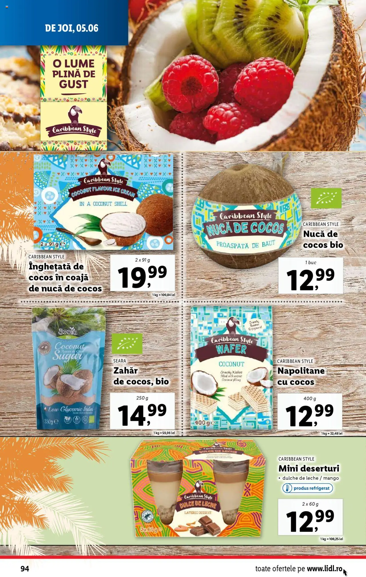 Catalog LIDL 2 - 8 Iunie 2025 | Pagina 94 | Produse: Delgeç, Napolitane, Zahăr, Mango